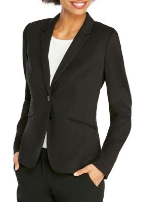 kasper petite pin dot framed flyaway jacke