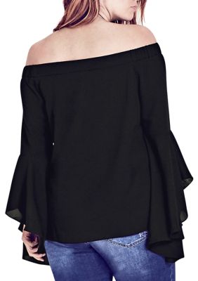 Plus Romantic Sleeve Top