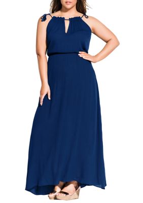 City Chic Plus Size Maxi Tassel Shoulder Dress | belk