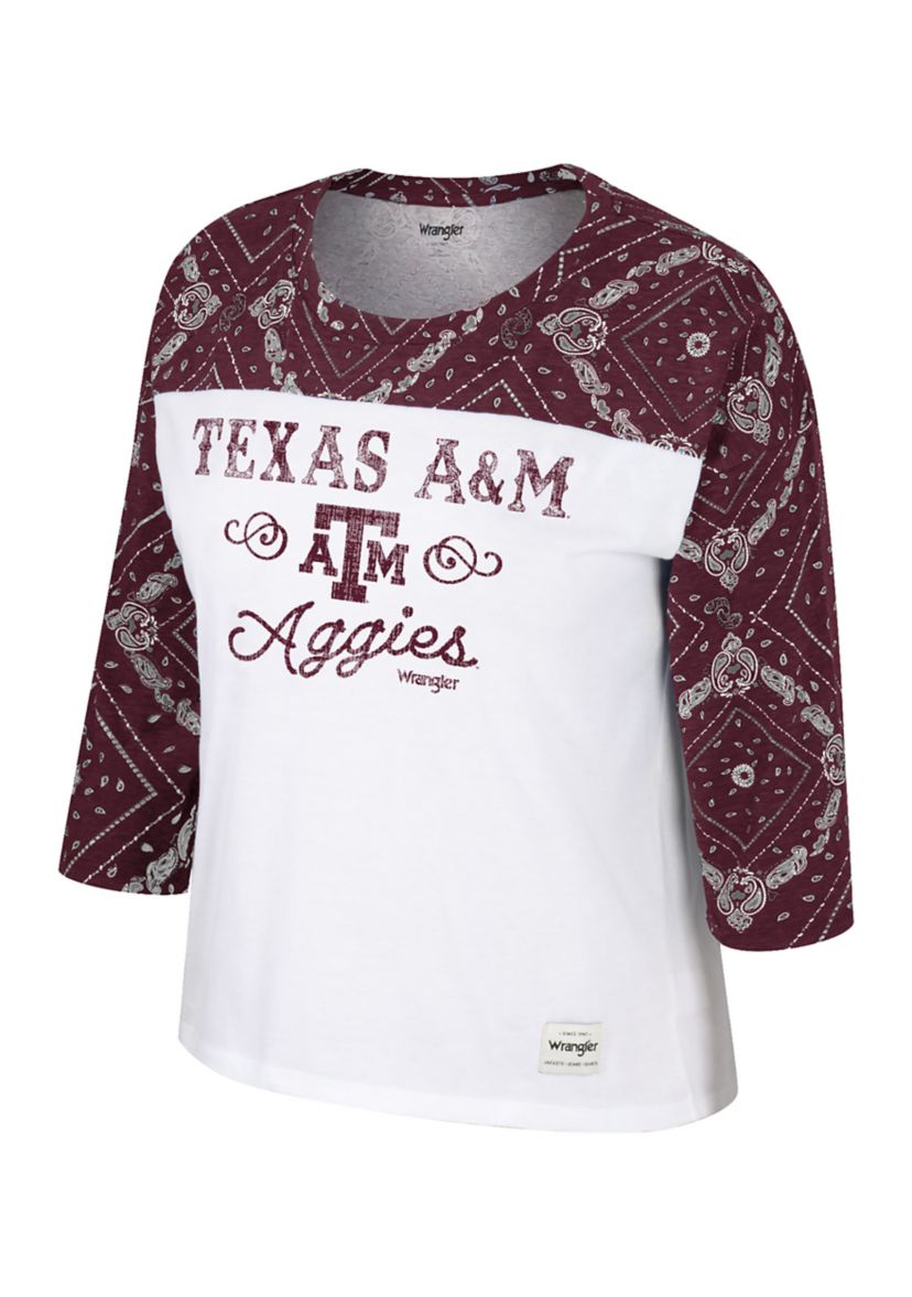 Womens NCAA Texas A&M Aggies Distressed Graphic T-Shirt