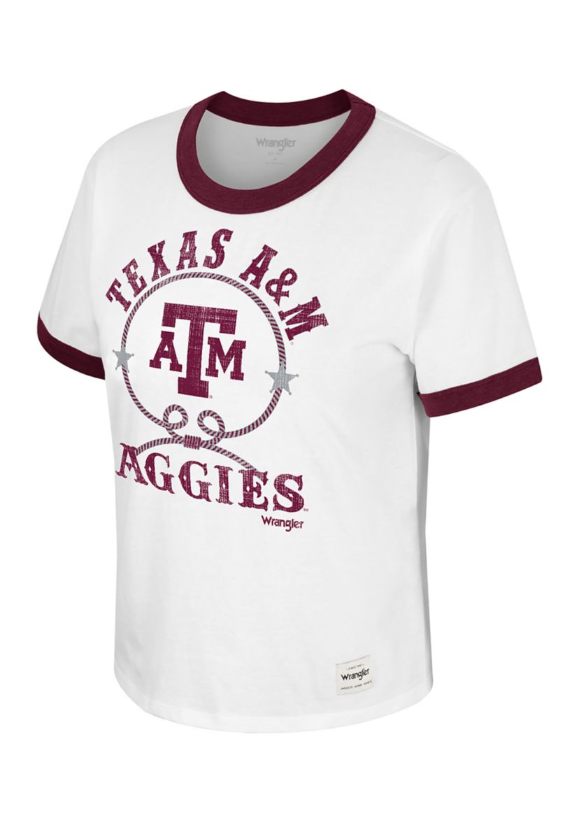 Womens NCAA Texas A&M Aggies  Distressed Graphic T-Shirt