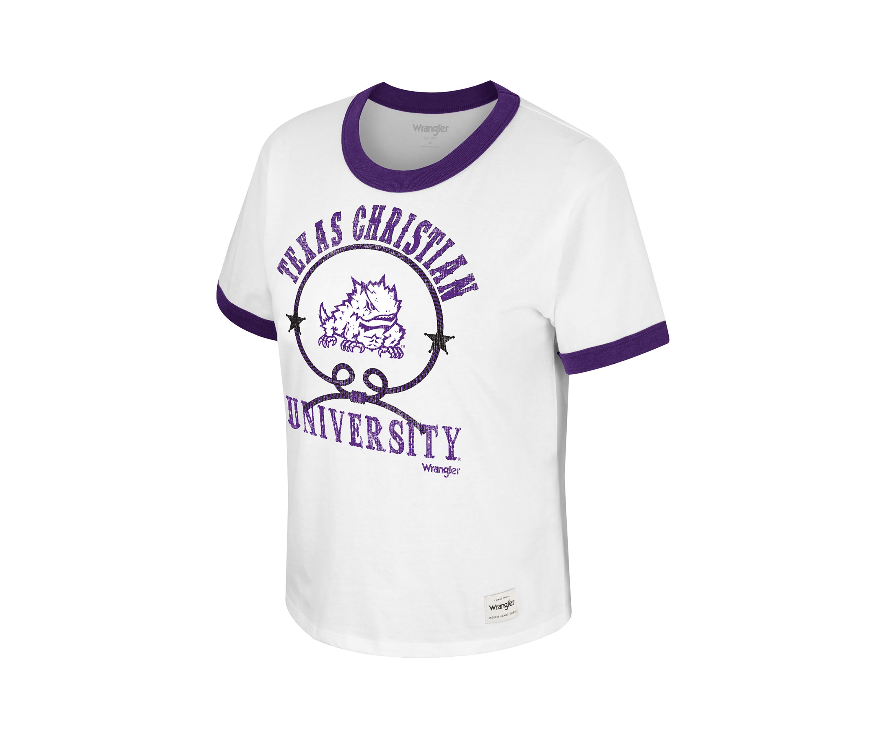Womens NCAA TCU Horned Frogs  Distressed Graphic T-Shirt