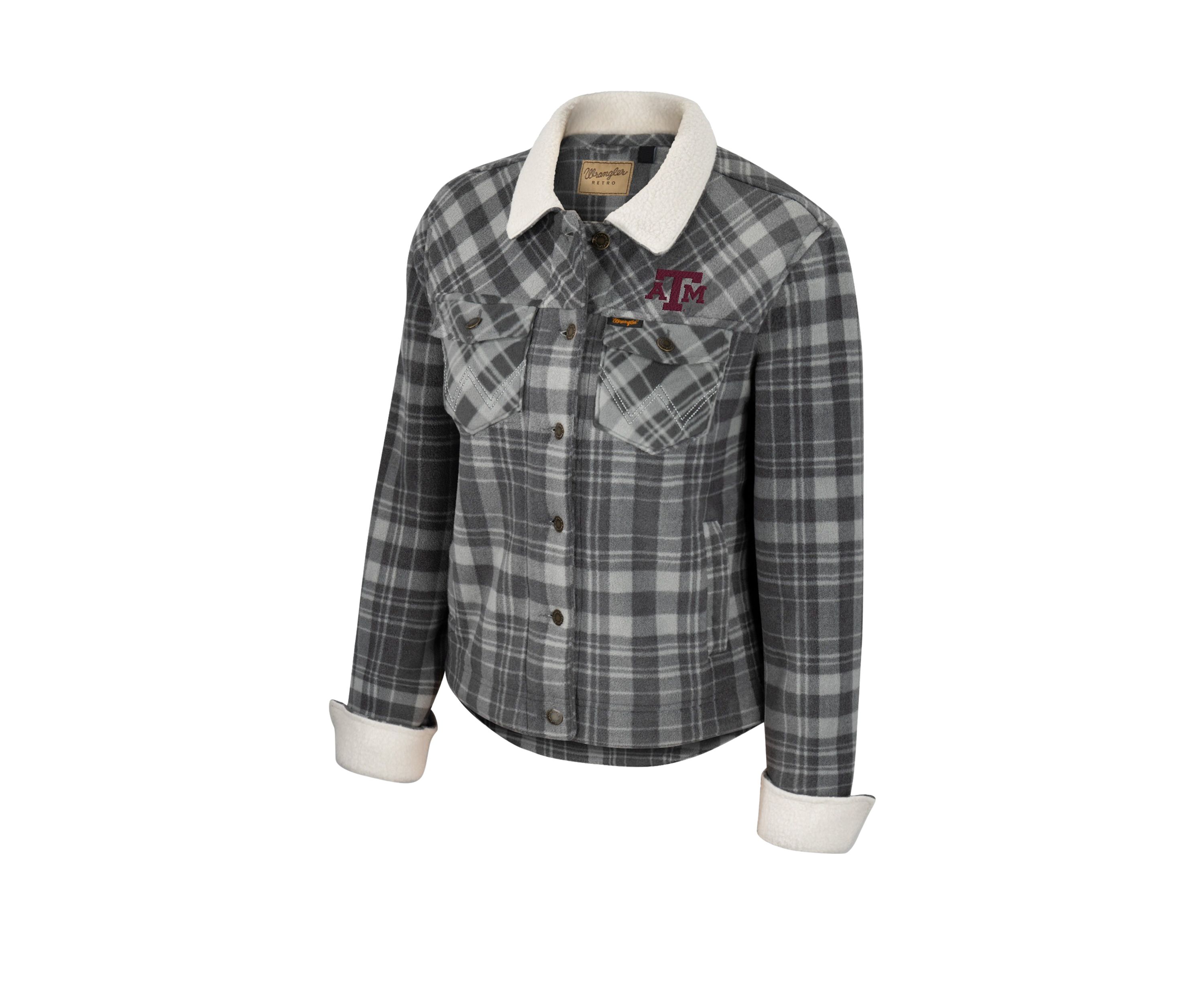 NCAA Texas A&M Aggies Plaid Fleece Jacket 