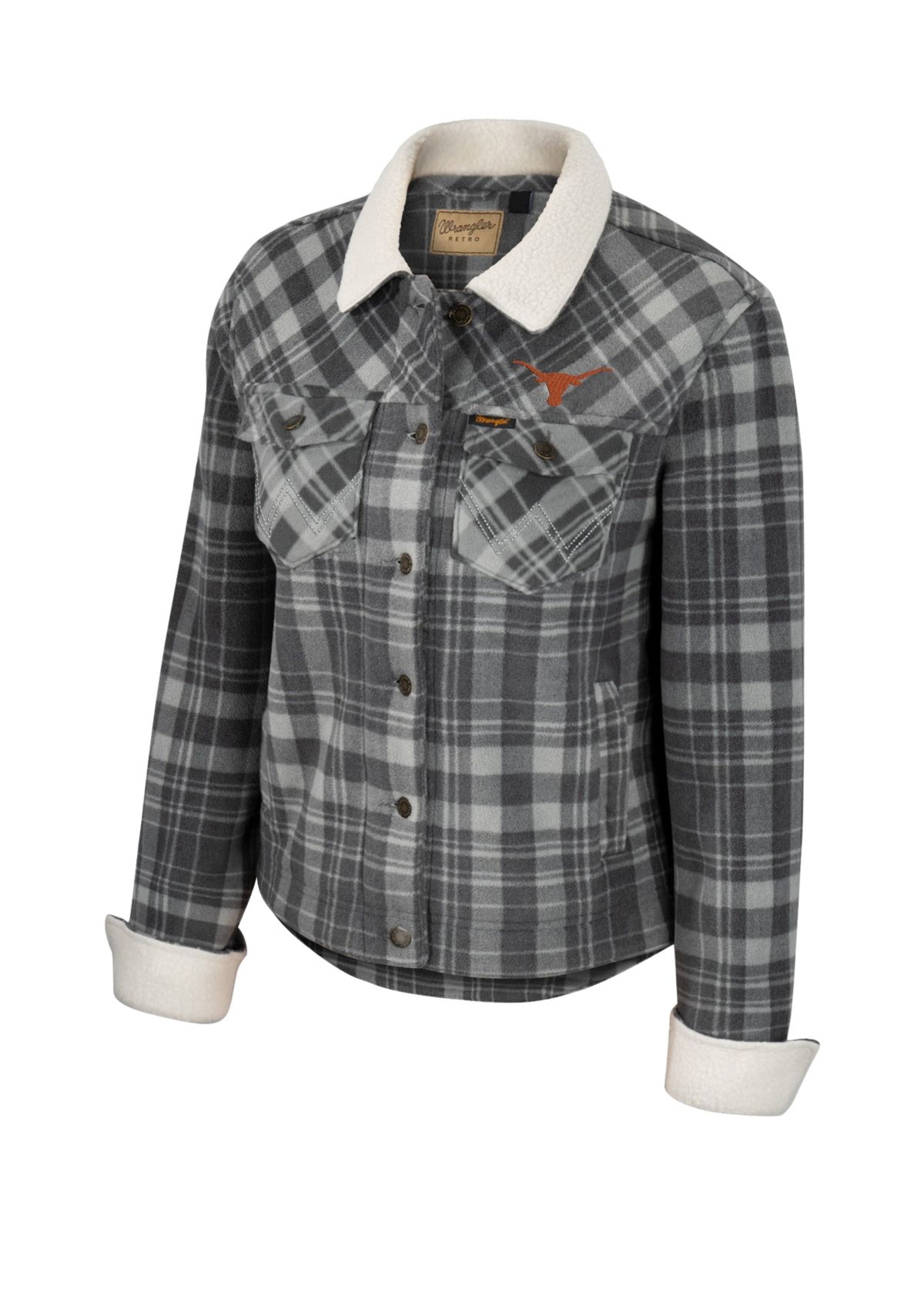 NCAA Texas Longhorns  Plaid Fleece Jacket 
