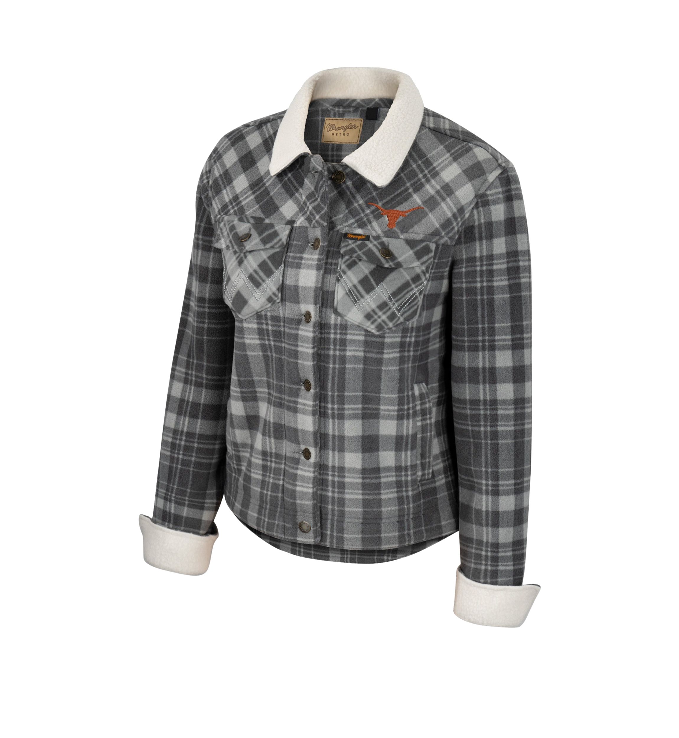 NCAA Texas Longhorns  Plaid Fleece Jacket 