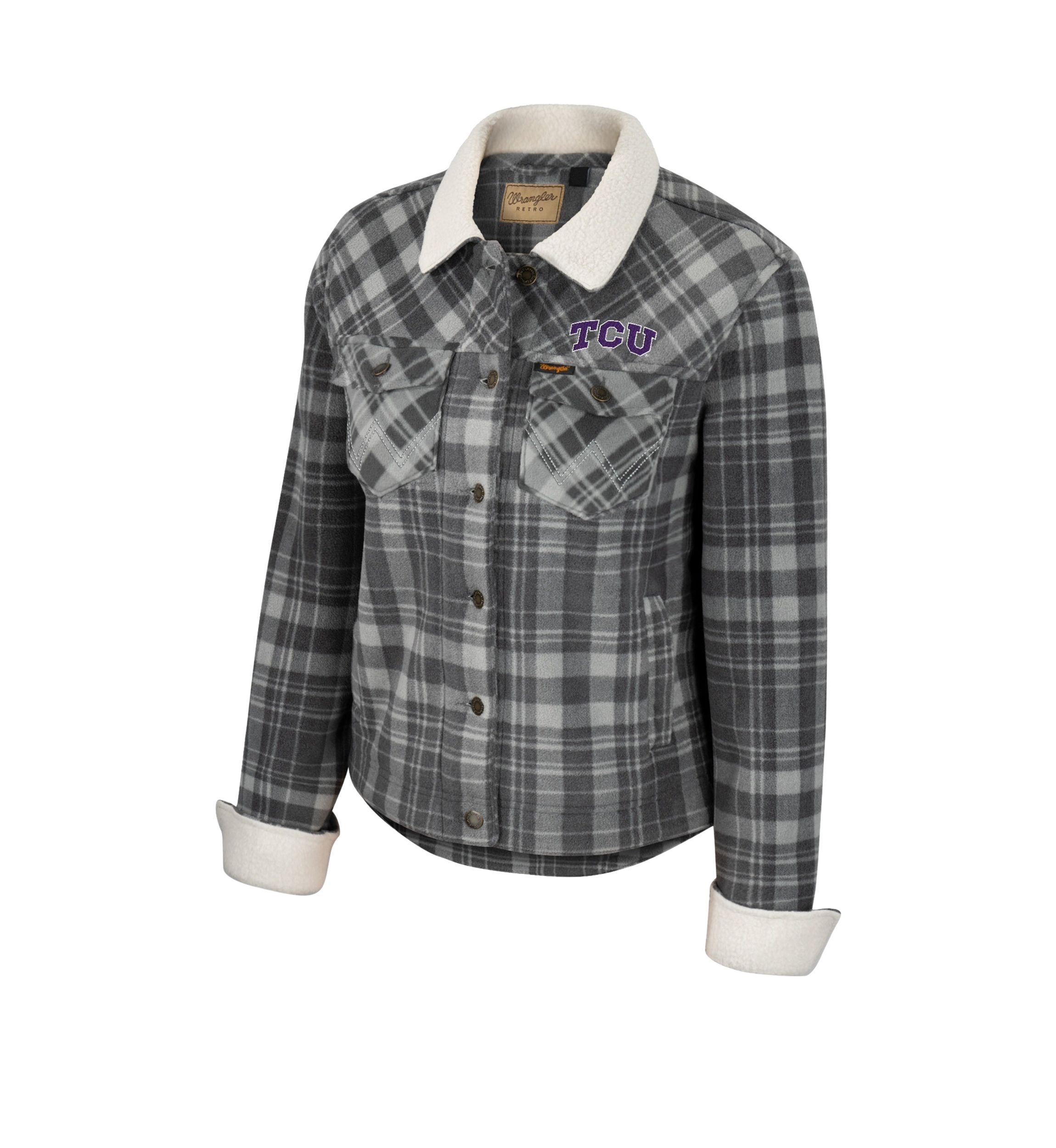 NCAA TCU Horned Frogs  Plaid Fleece Jacket 