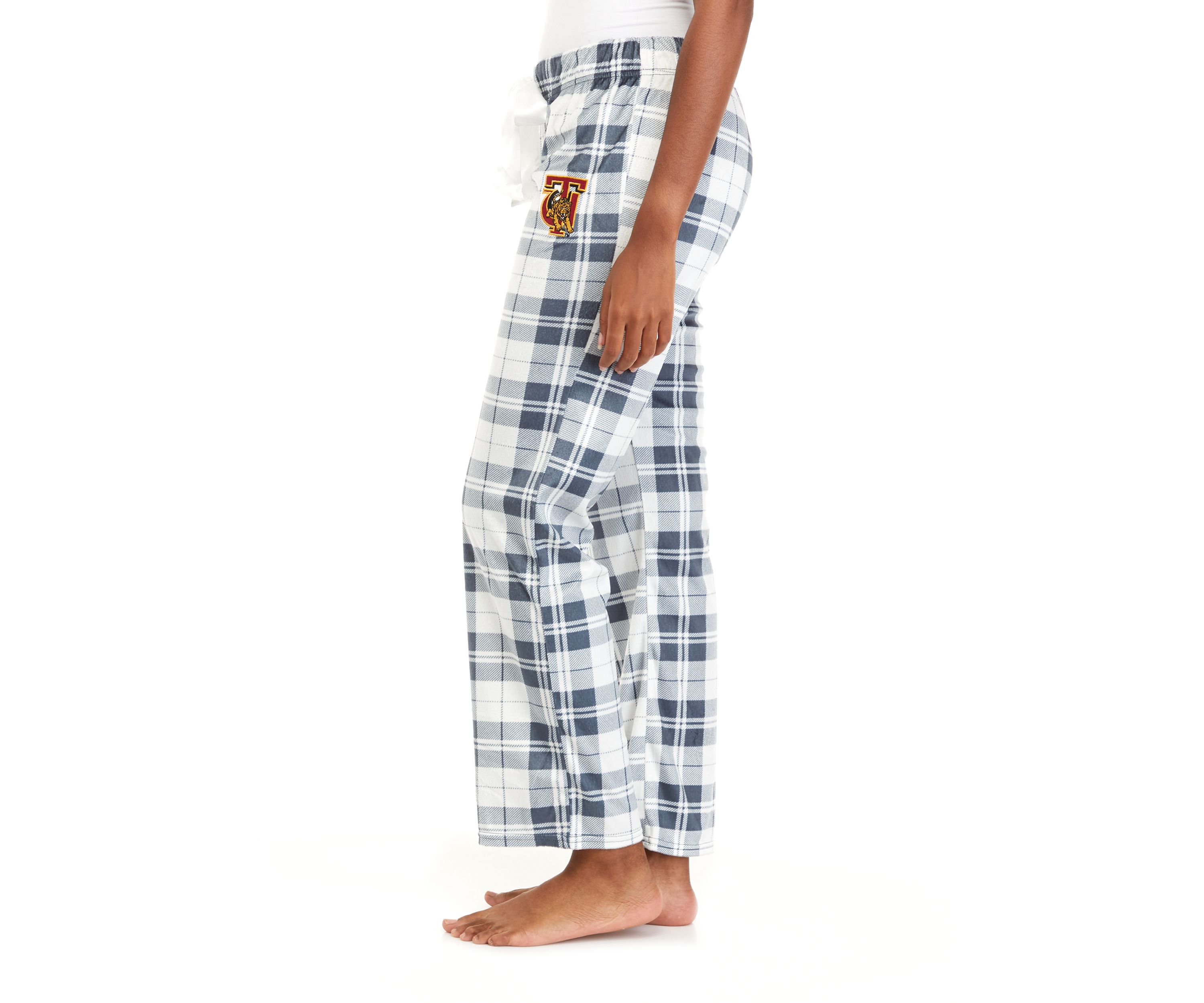 HBCU Tuskegee Golden Tigers Plaid Fleece Pajama Pants 