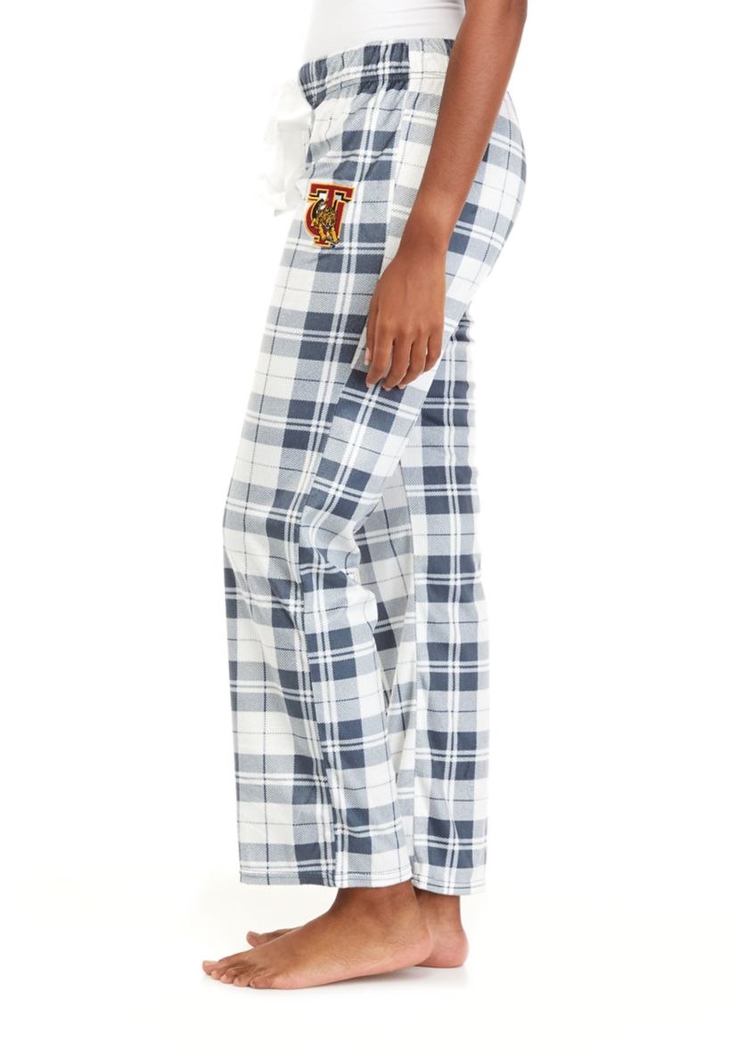 HBCU Tuskegee Golden Tigers Plaid Fleece Pajama Pants 