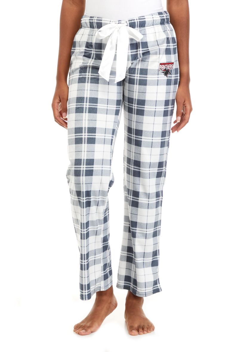 HBCU  Clark Atlanta Panthers HBCU Plaid Fleece Pajama Pants 