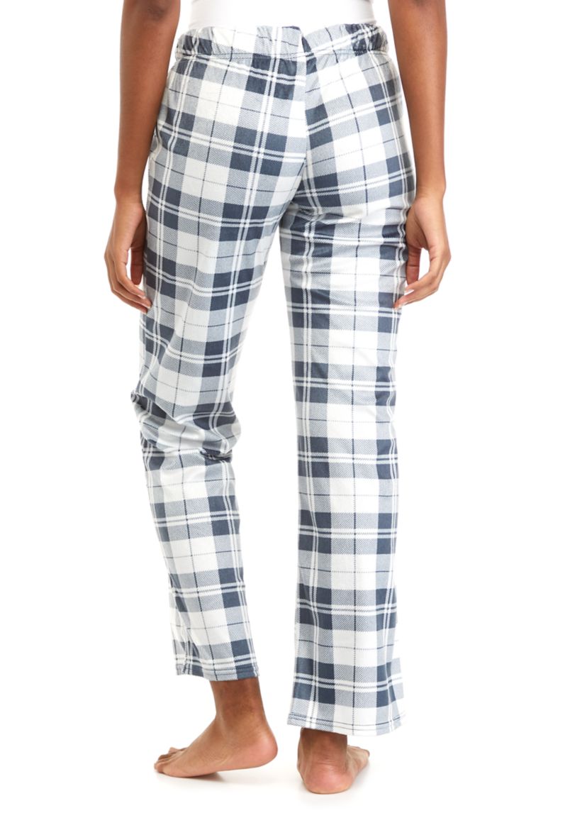 HBCU  Clark Atlanta Panthers HBCU Plaid Fleece Pajama Pants 
