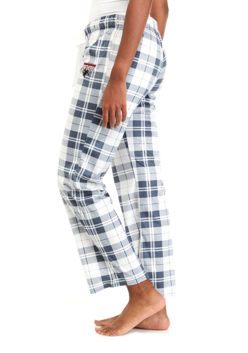 HBCU  Clark Atlanta Panthers HBCU Plaid Fleece Pajama Pants 