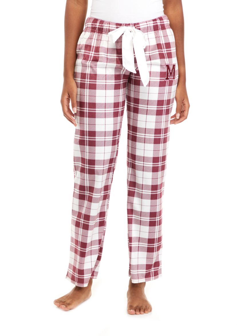 HBCU Morehouse Maroon Tigers HBCU Plaid Fleece Pajama Pants 