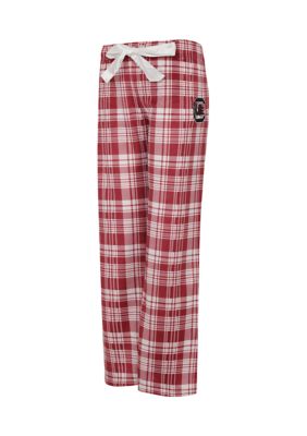 NCAA South Carolina Gamecocks Plaid Silky Fleece Pants