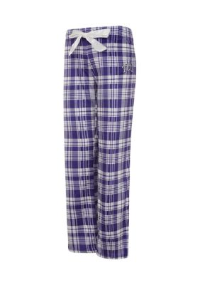 NCAA TCU Horned Frogs Lapse  Plaid Silky Fleece Pants