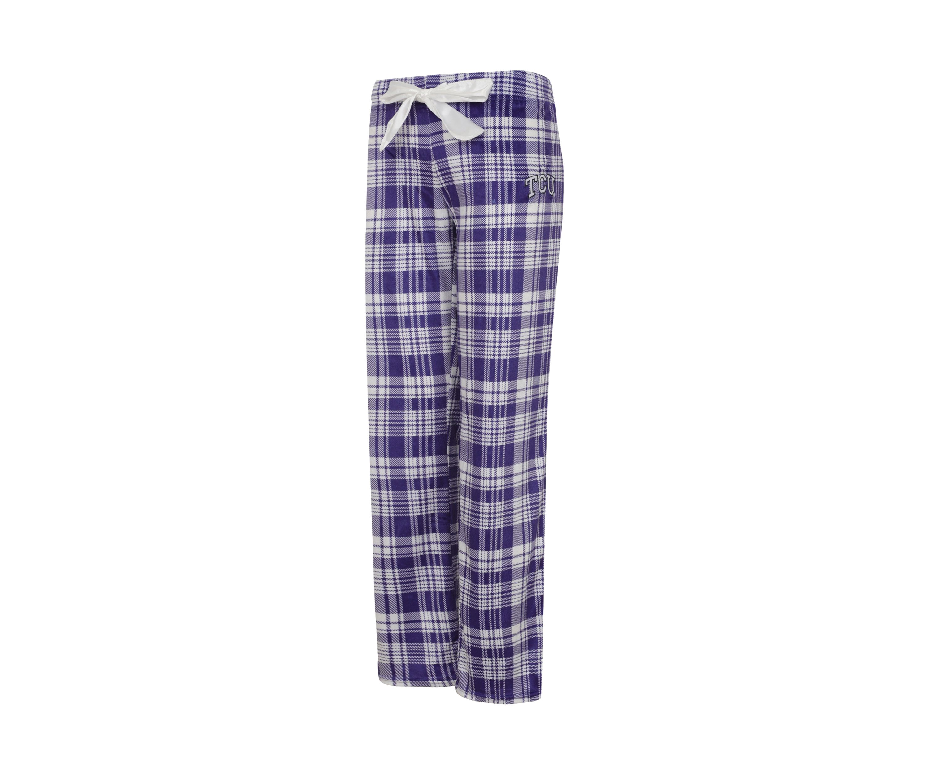 NCAA TCU Horned Frogs Lapse  Plaid Silky Fleece Pants