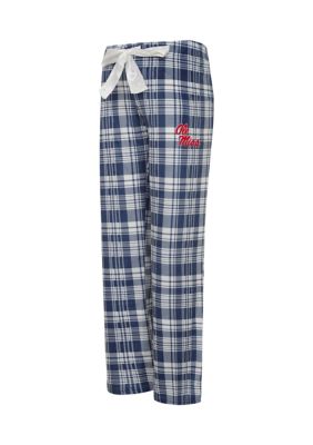 NCAA Ole Miss Rebels Lapse  Plaid Silky Fleece Pants