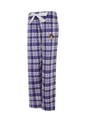 NCAA EECU Pirates  Lapse Plaid Silky Fleece Pants