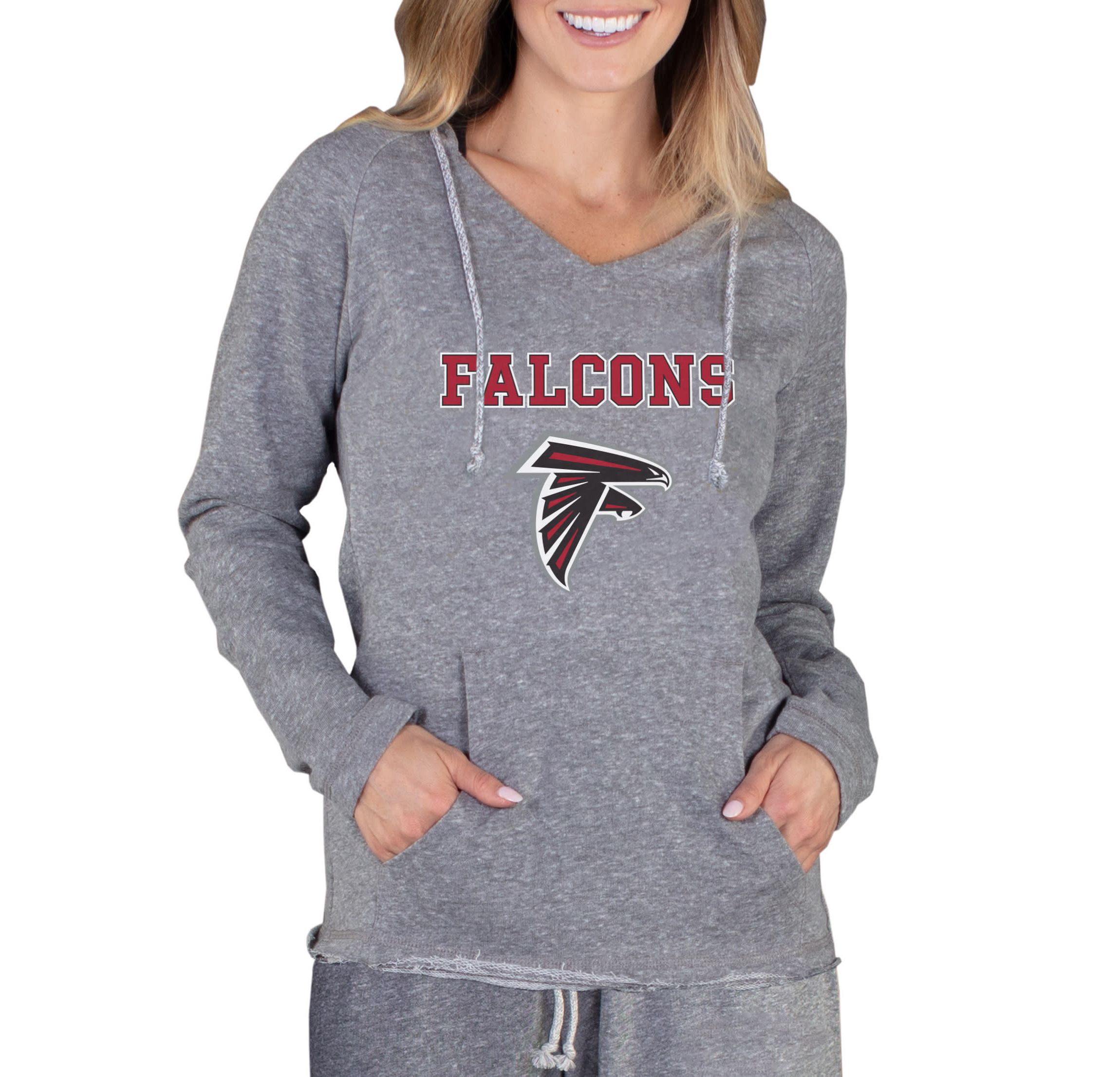 NFL Mainstream Atlanta Falcons Ladies LS Hooded Top