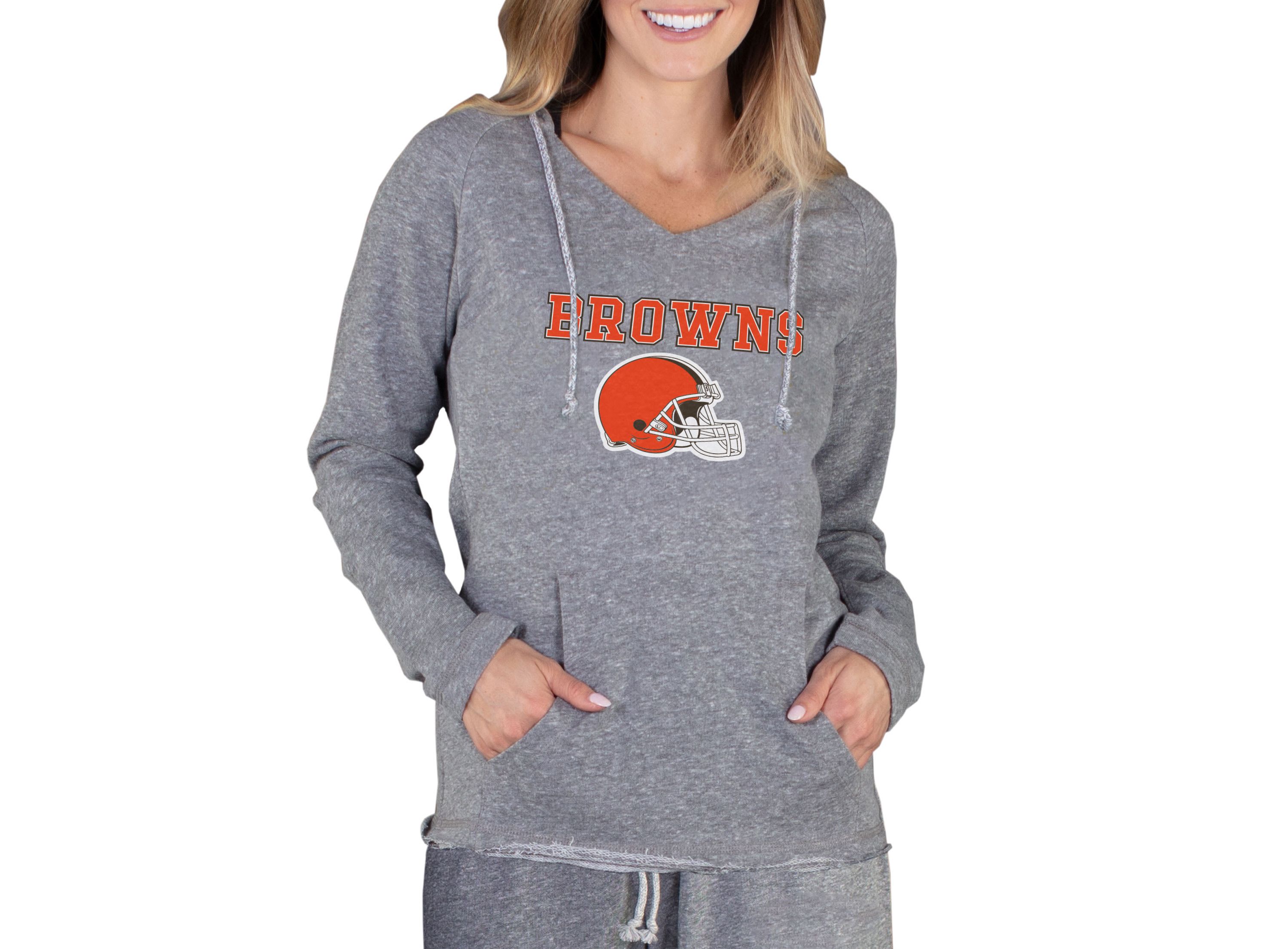 NFL Ladies Cleveland Browns Mainstream LS Hooded Top