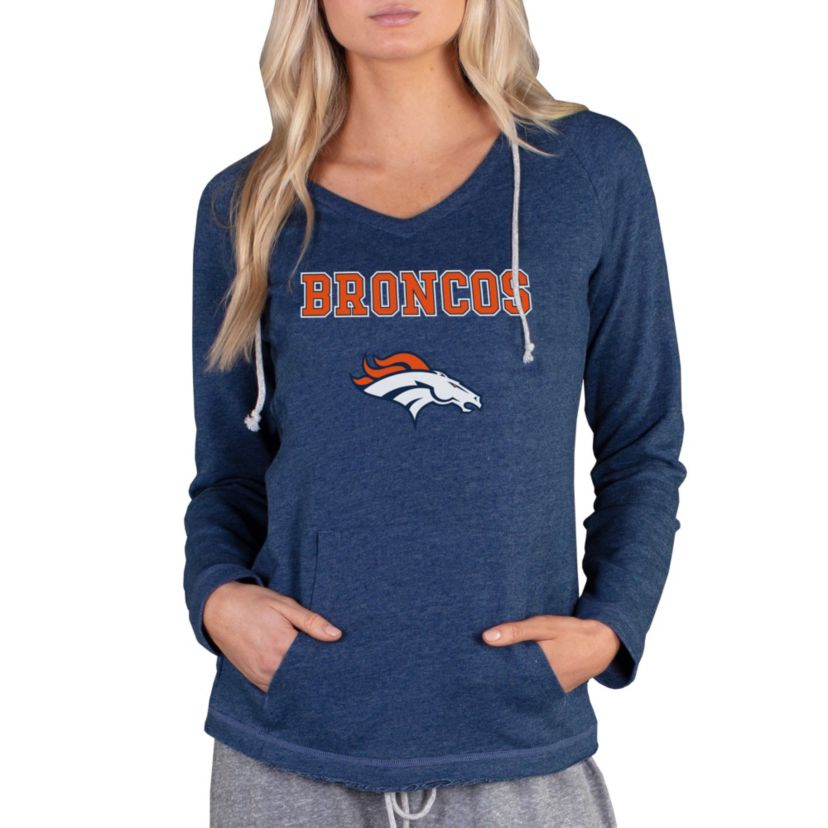 NFL Mainstream Denver Broncos Ladies LS Hooded Top
