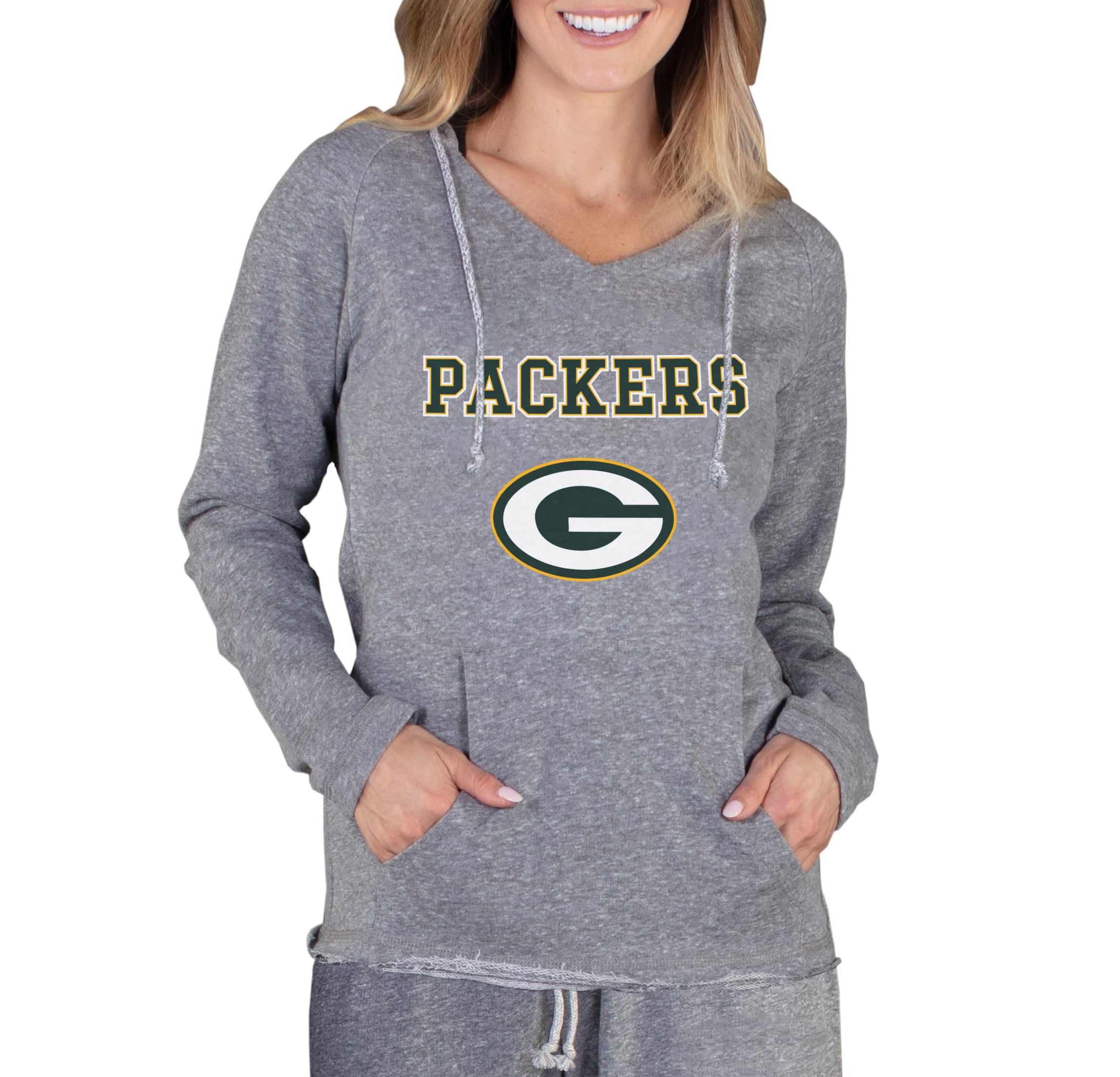NFL Mainstream Green Bay Packers Ladies LS Hooded Top
