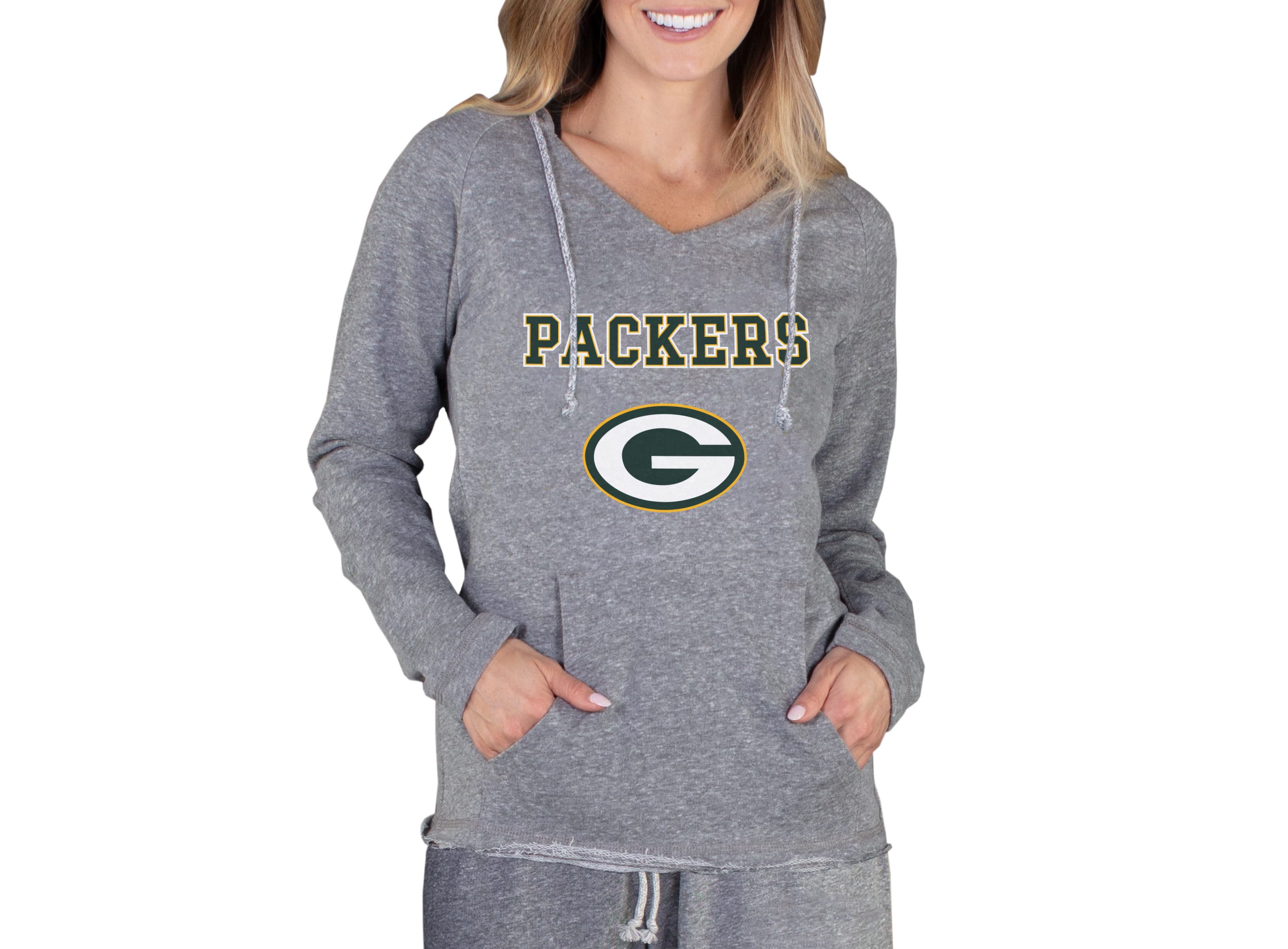 NFL Mainstream Green Bay Packers Ladies LS Hooded Top