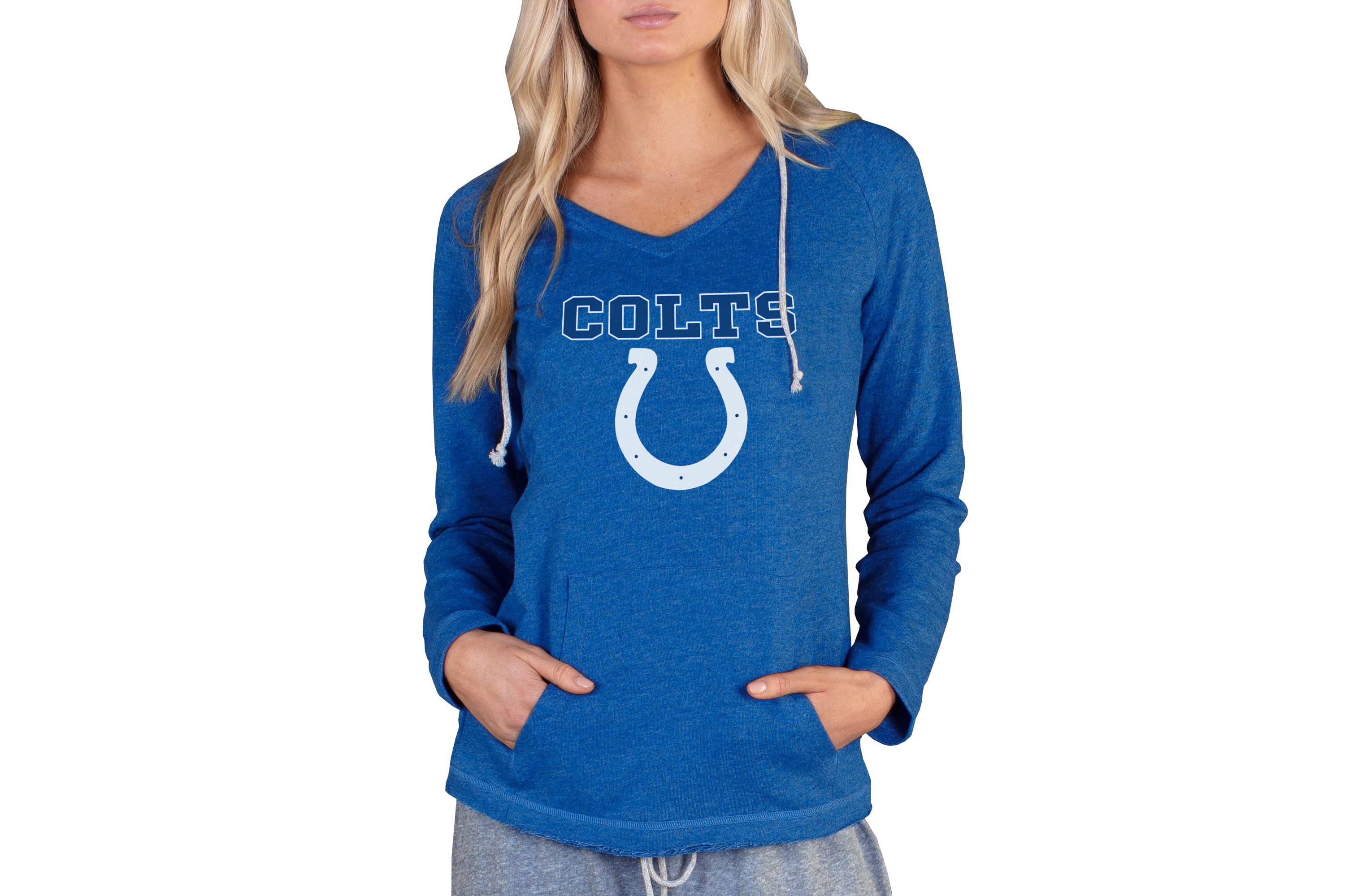 NFL Mainstream Indianapolis Colts Ladies LS Hooded Top