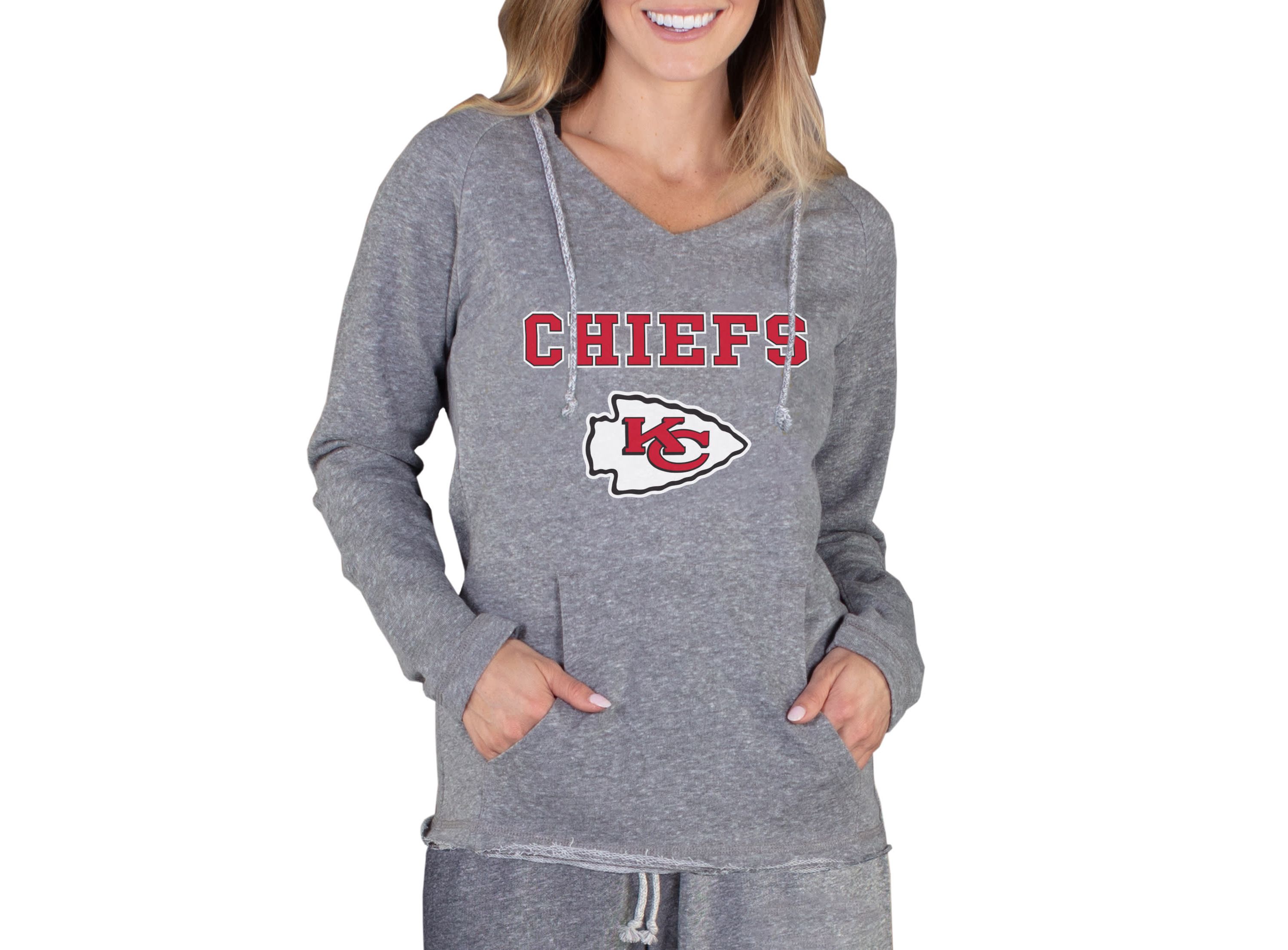 NFL Mainstream Kansas City Chiefs Ladies LS Hooded Top