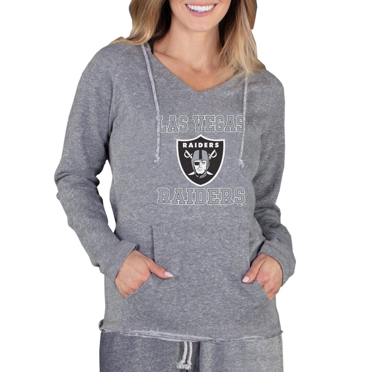 NFL Oakland Raiders Mainstream Las Vegas Raiders Ladies LS Hooded Top