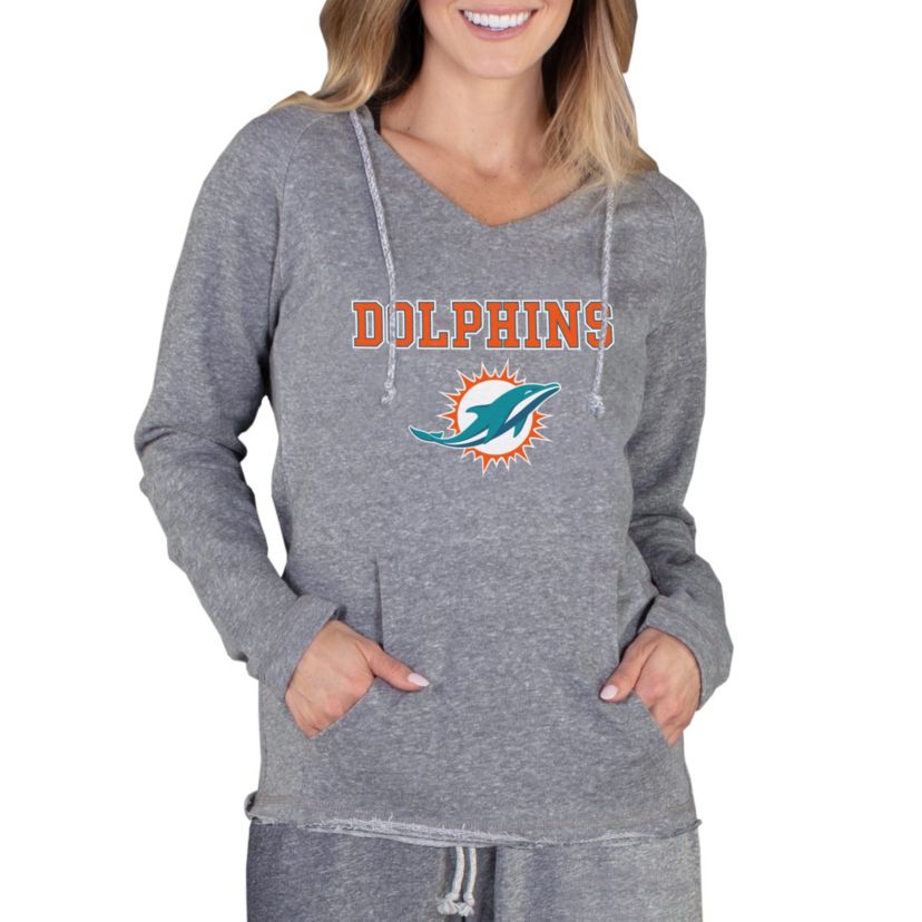NFL Mainstream Miami Dolphins Ladies LS Hooded Top