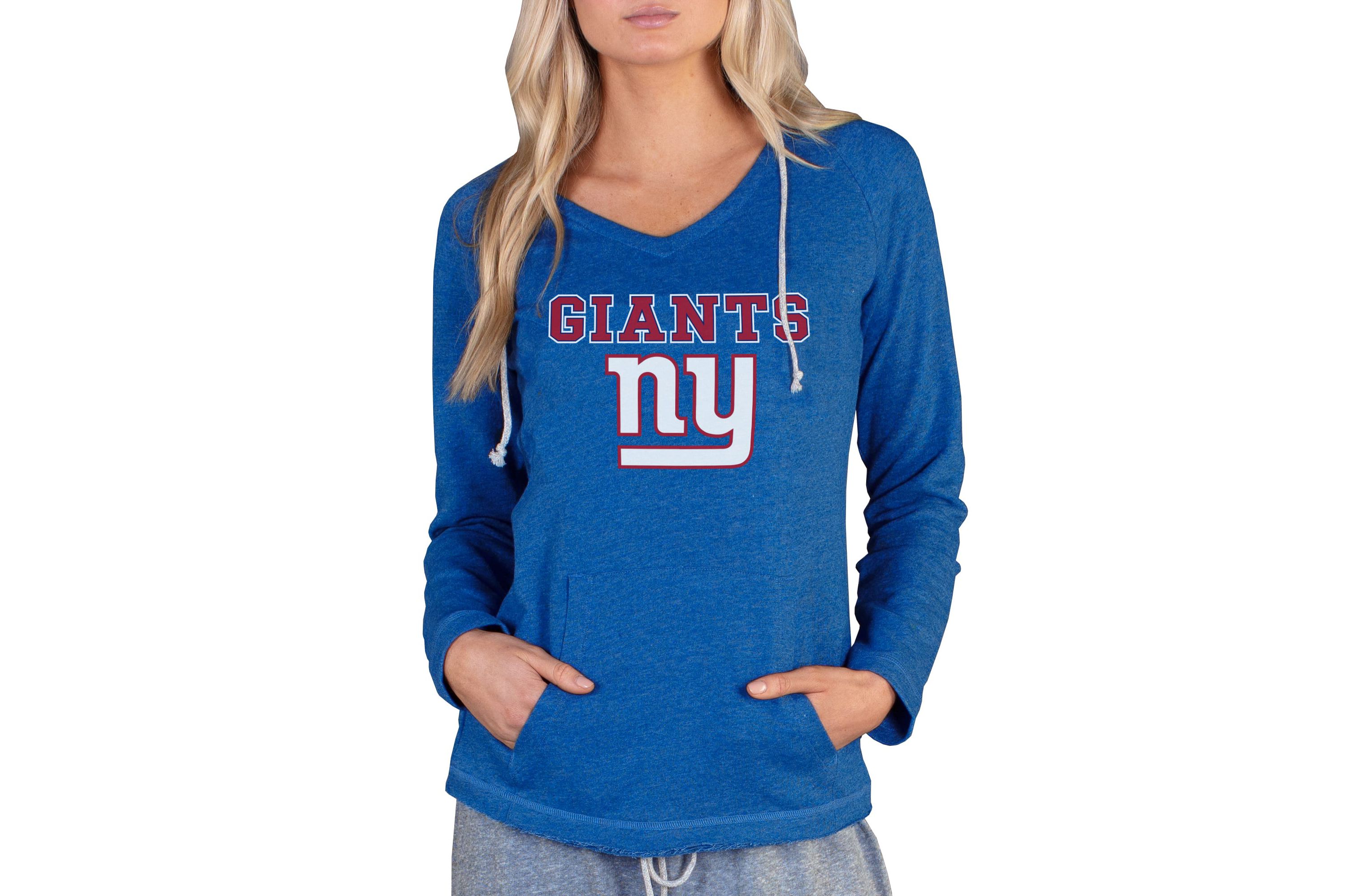 NFL Mainstream New York Giants Ladies LS Hooded Top