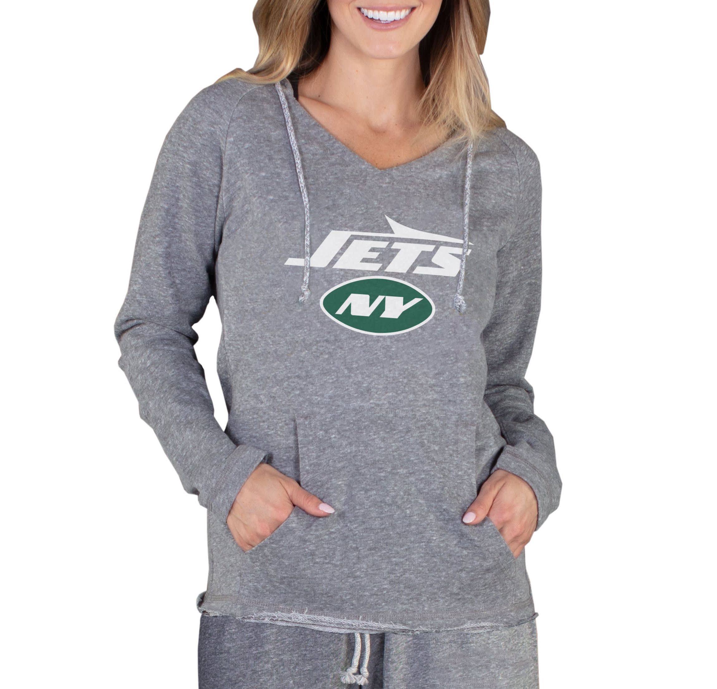 NFL Ladies New York Jets Mainstream LS Hooded Top