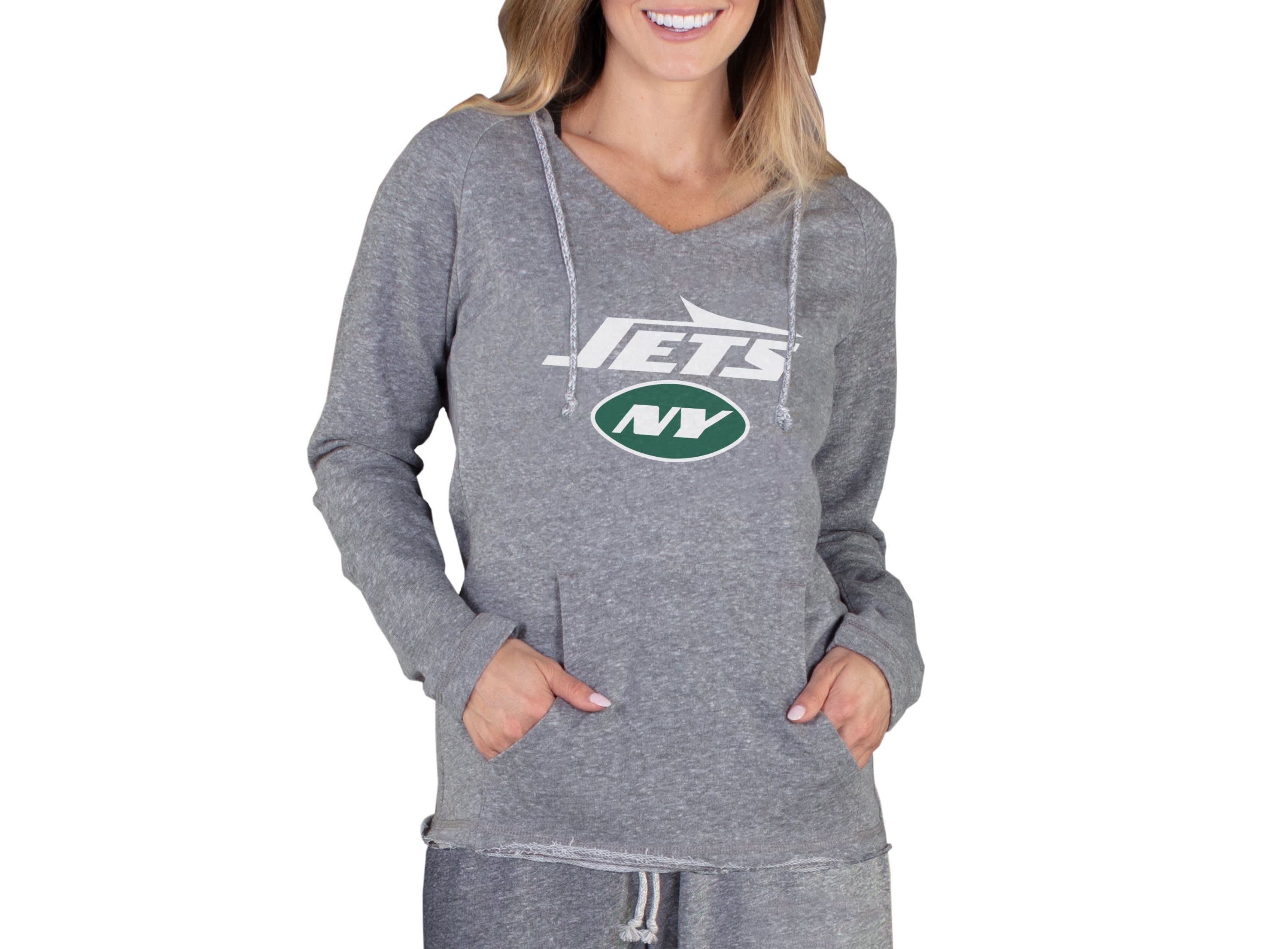 NFL Ladies New York Jets Mainstream LS Hooded Top