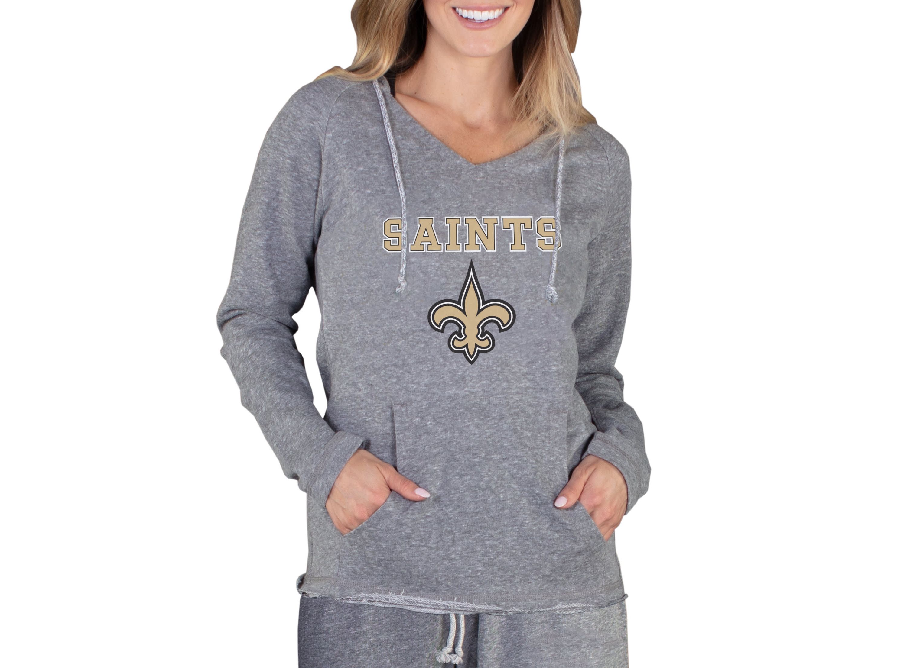 NFL Mainstream New Orleans Saints Ladies LS Hooded Top