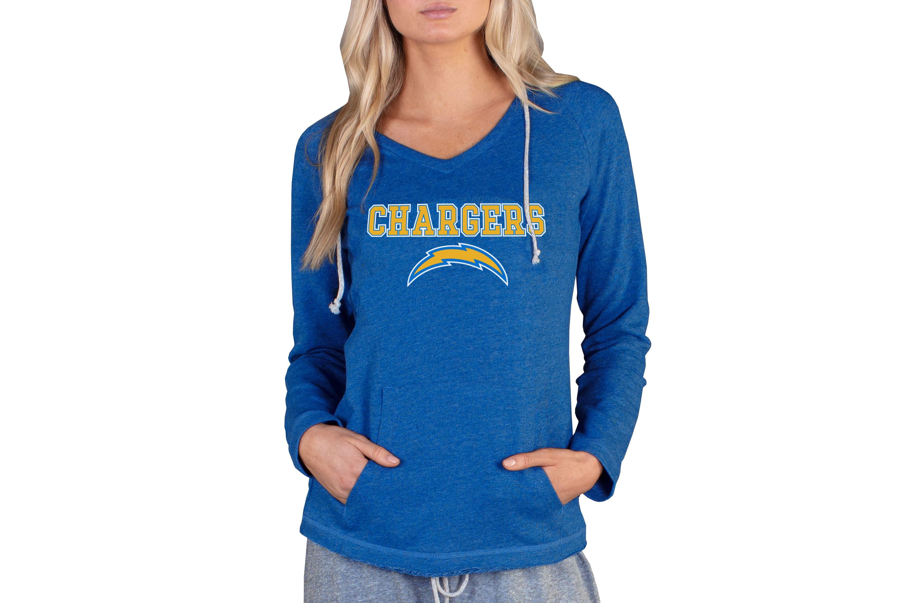 NFL Mainstream Los Angeles Chargers Ladies LS Hooded Top