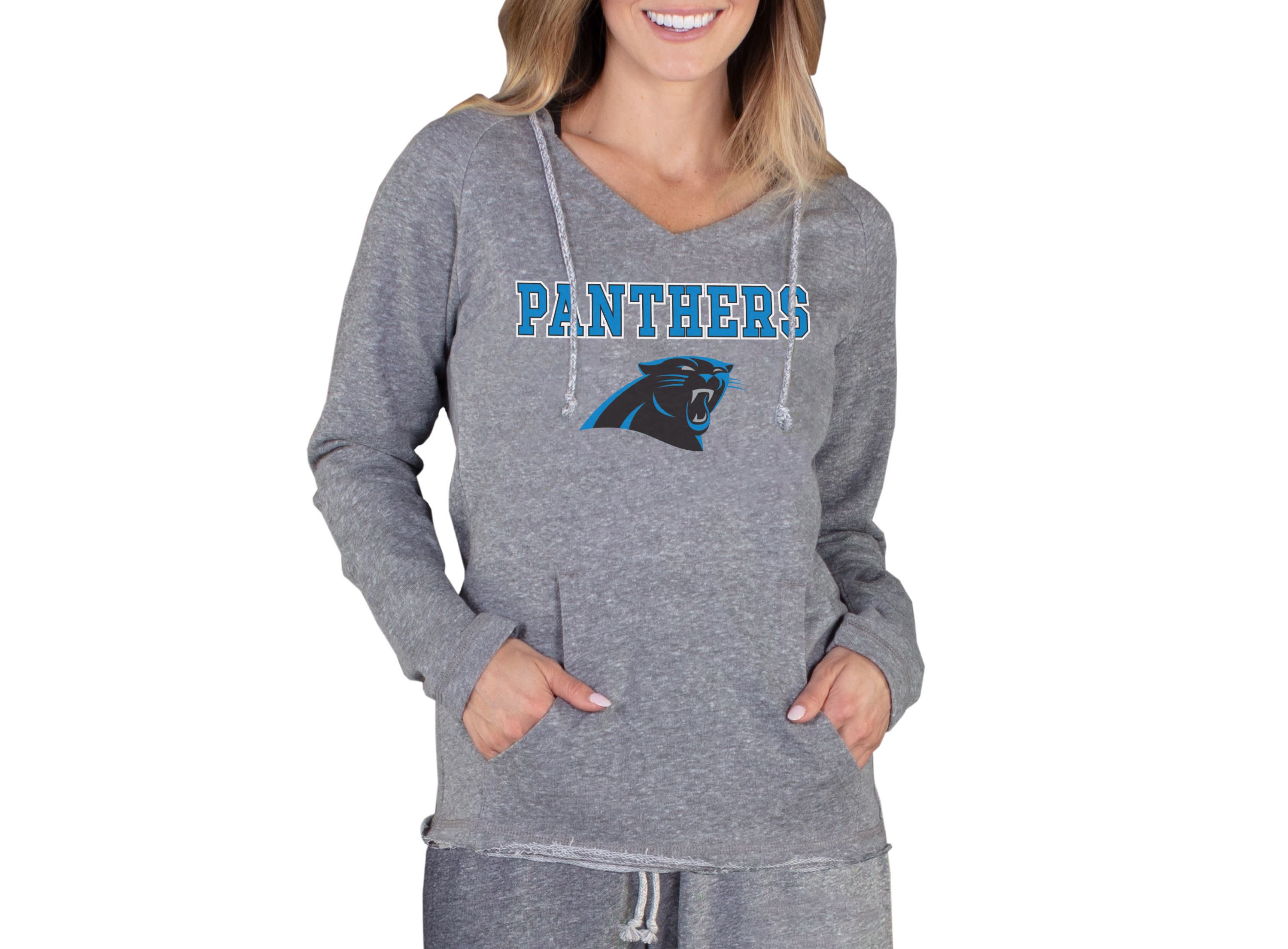 NFL Mainstream Carolina Panthers Ladies LS Hooded Top
