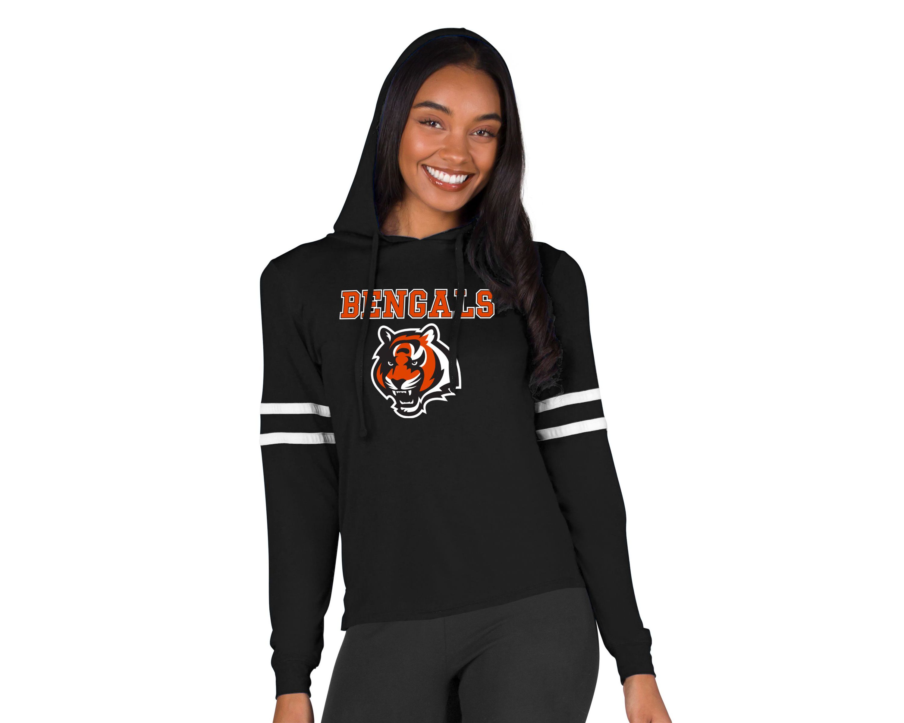 NFL Marathon Ladies Cincinnati Bengals Knit L/S Hoodie