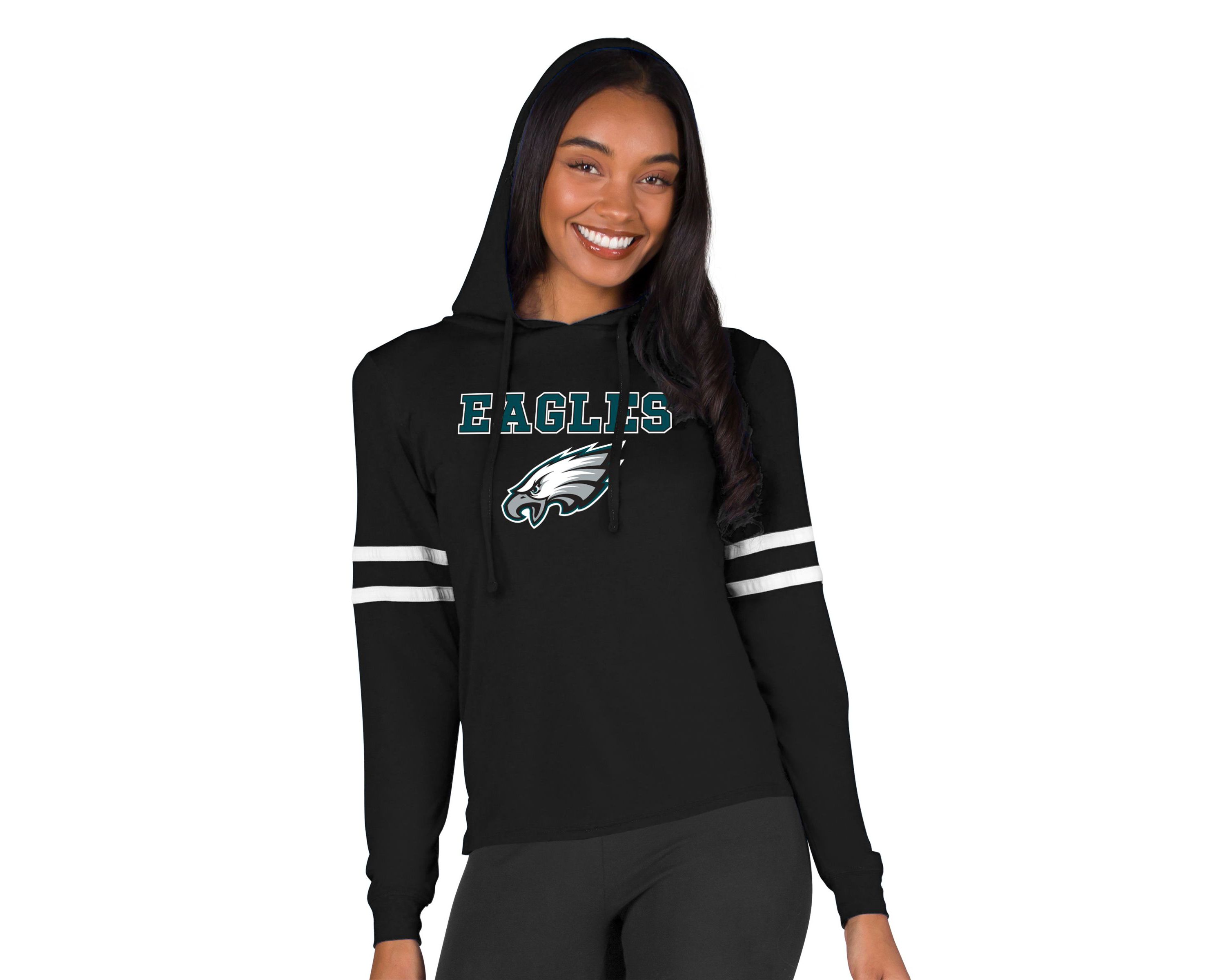 NFL Marathon Ladies Philadelphia Eagles Knit L/S Hoodie