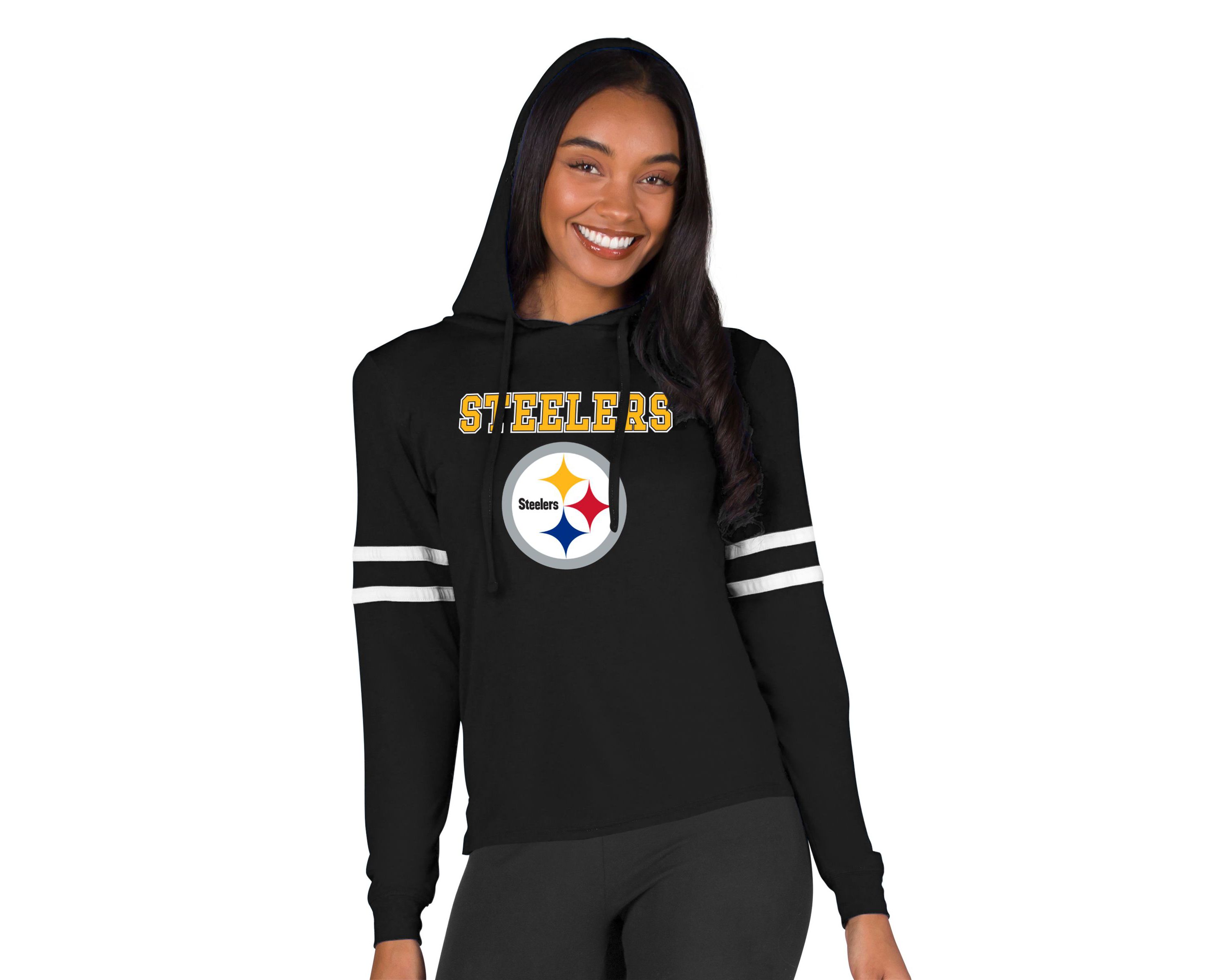 NFL Marathon Ladies Pittsburgh Steelers Knit L/S Hoodie