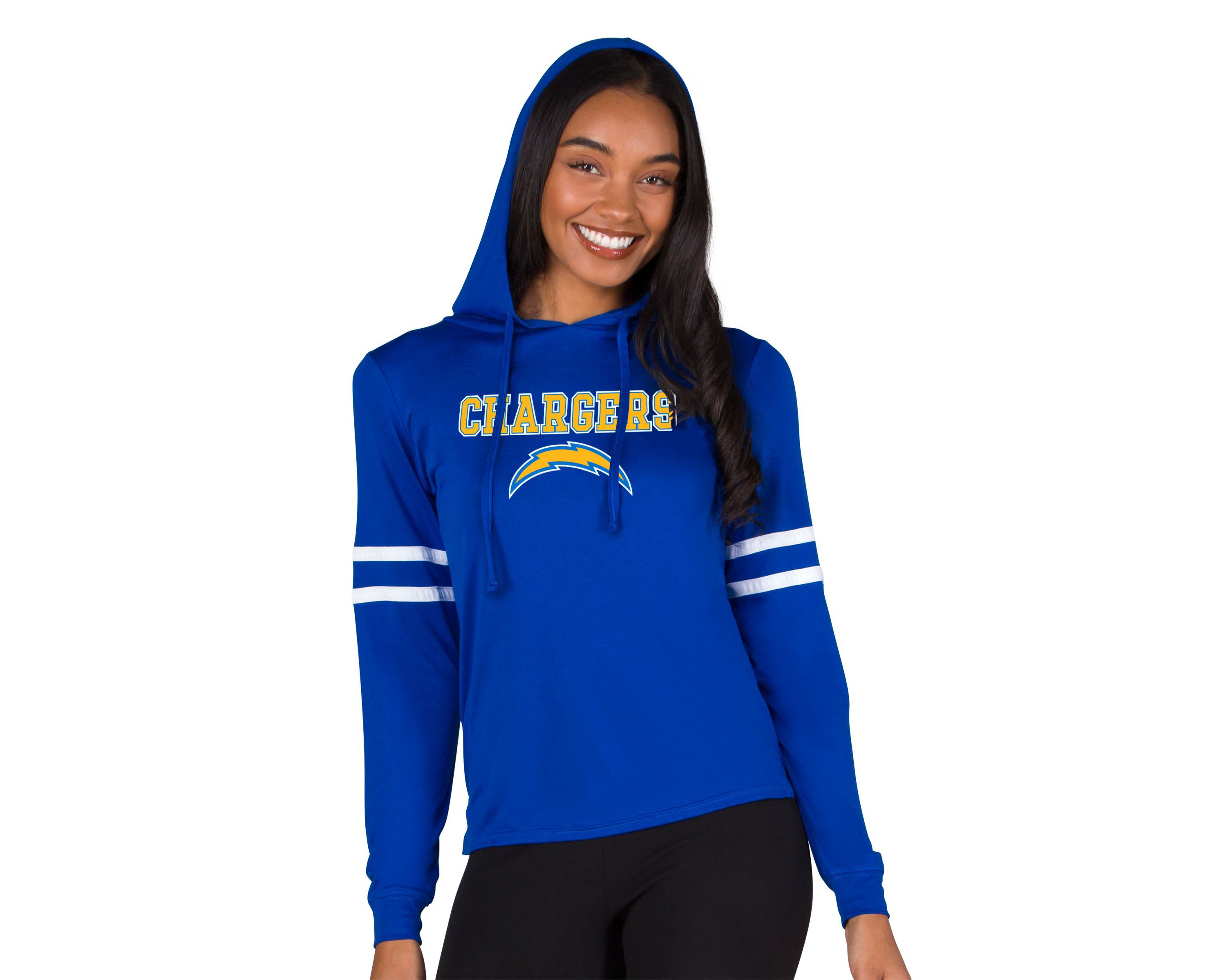 NFL Marathon Ladies Los Angeles Chargers Knit L/S Hoodie