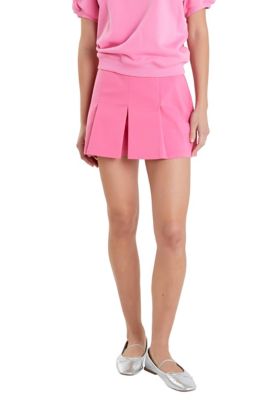 ENGLISH FACTORY Women's Mini Skort, Pink, Large