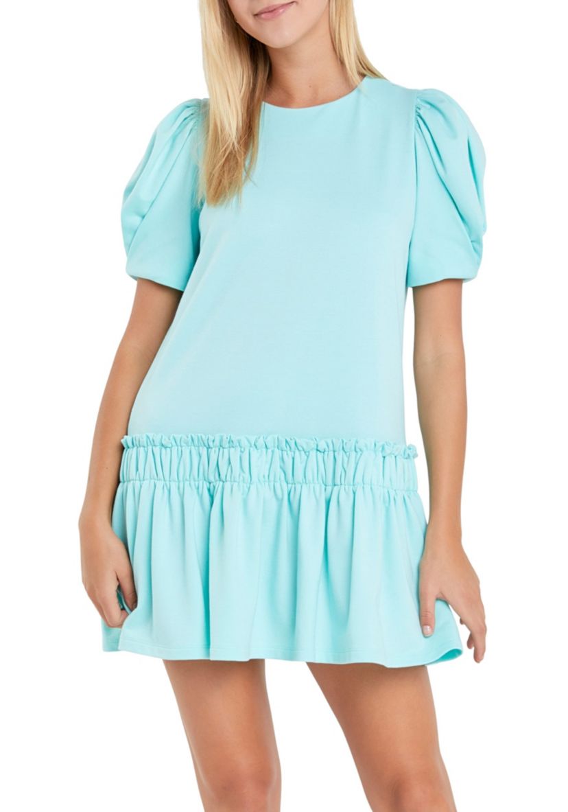 Puff Sleeve Mini Dress