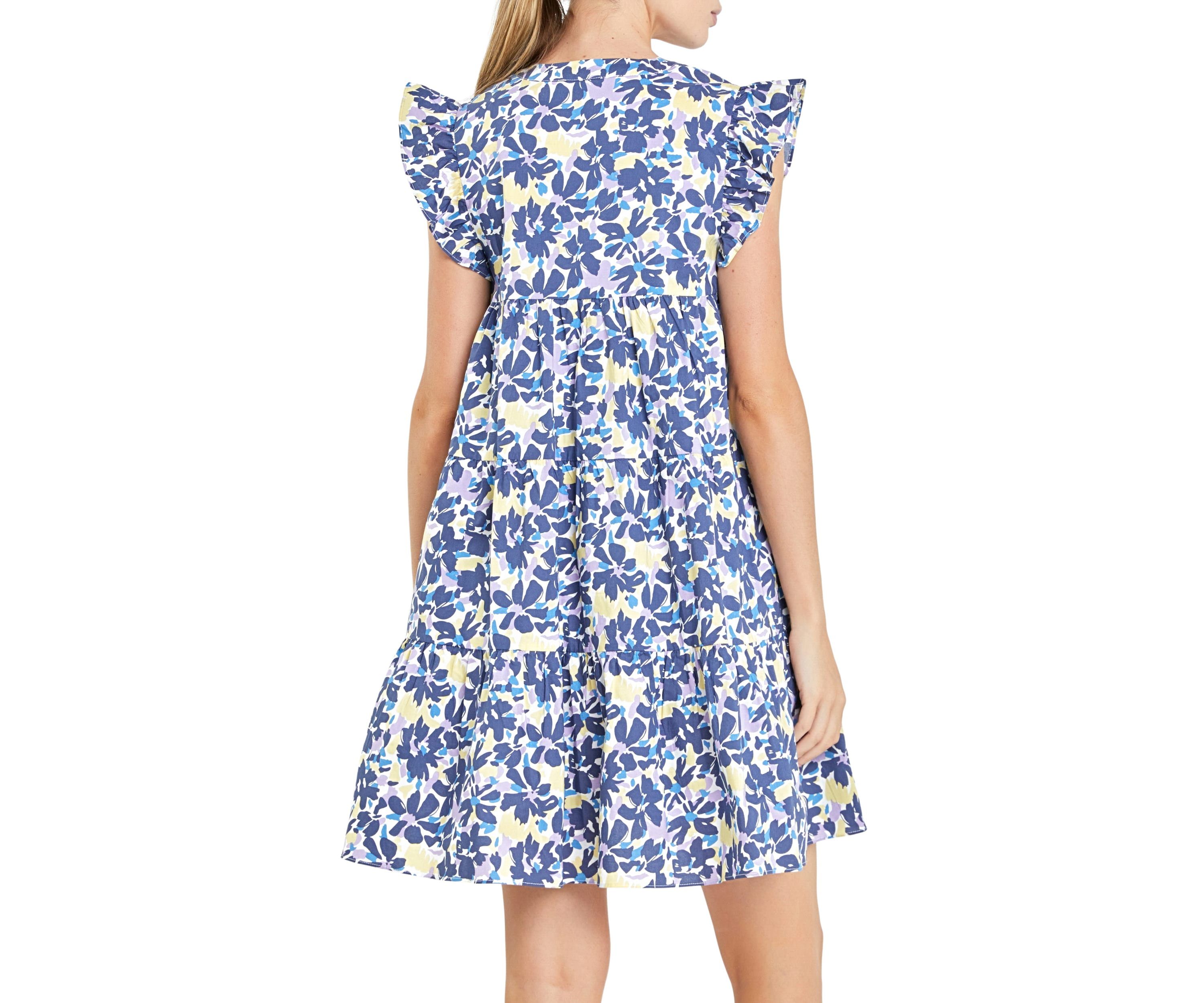Floral Printed Babydoll Mini Dress