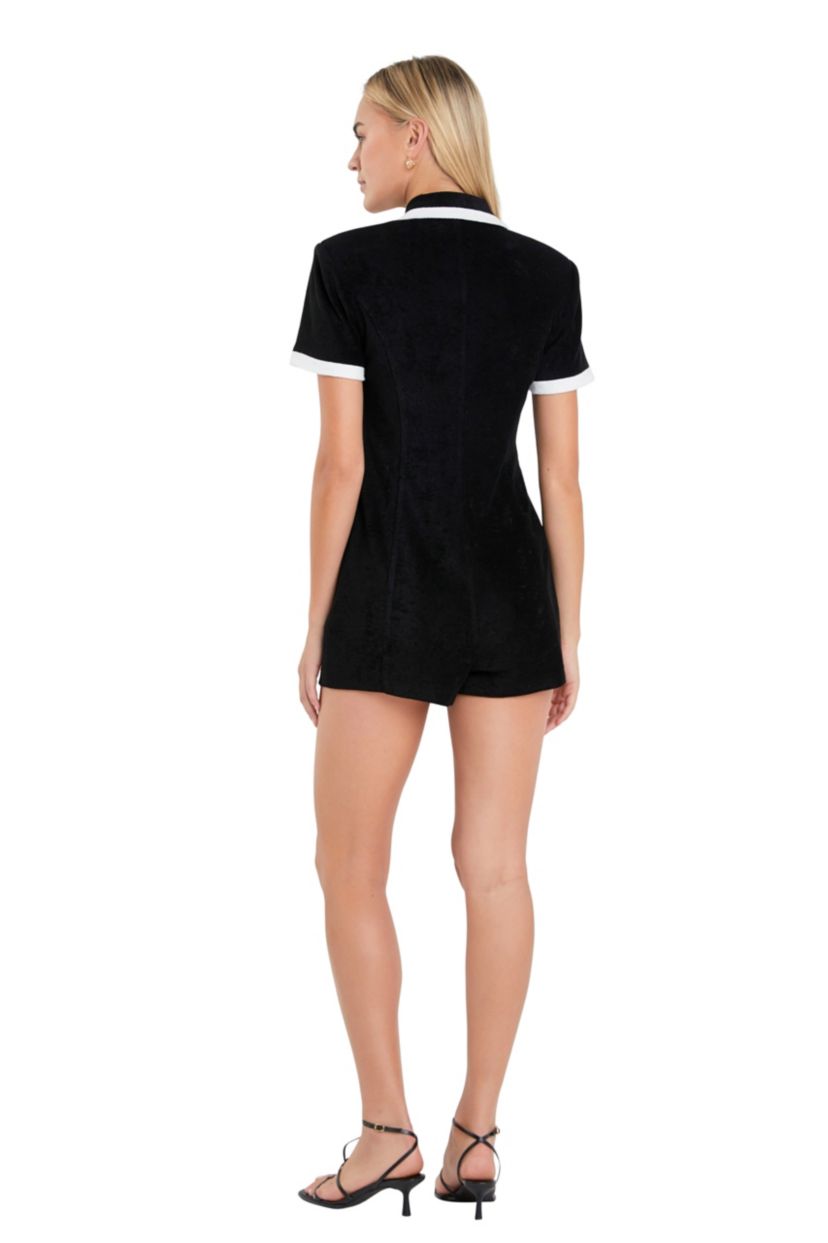 Terrycloth Blazer Romper