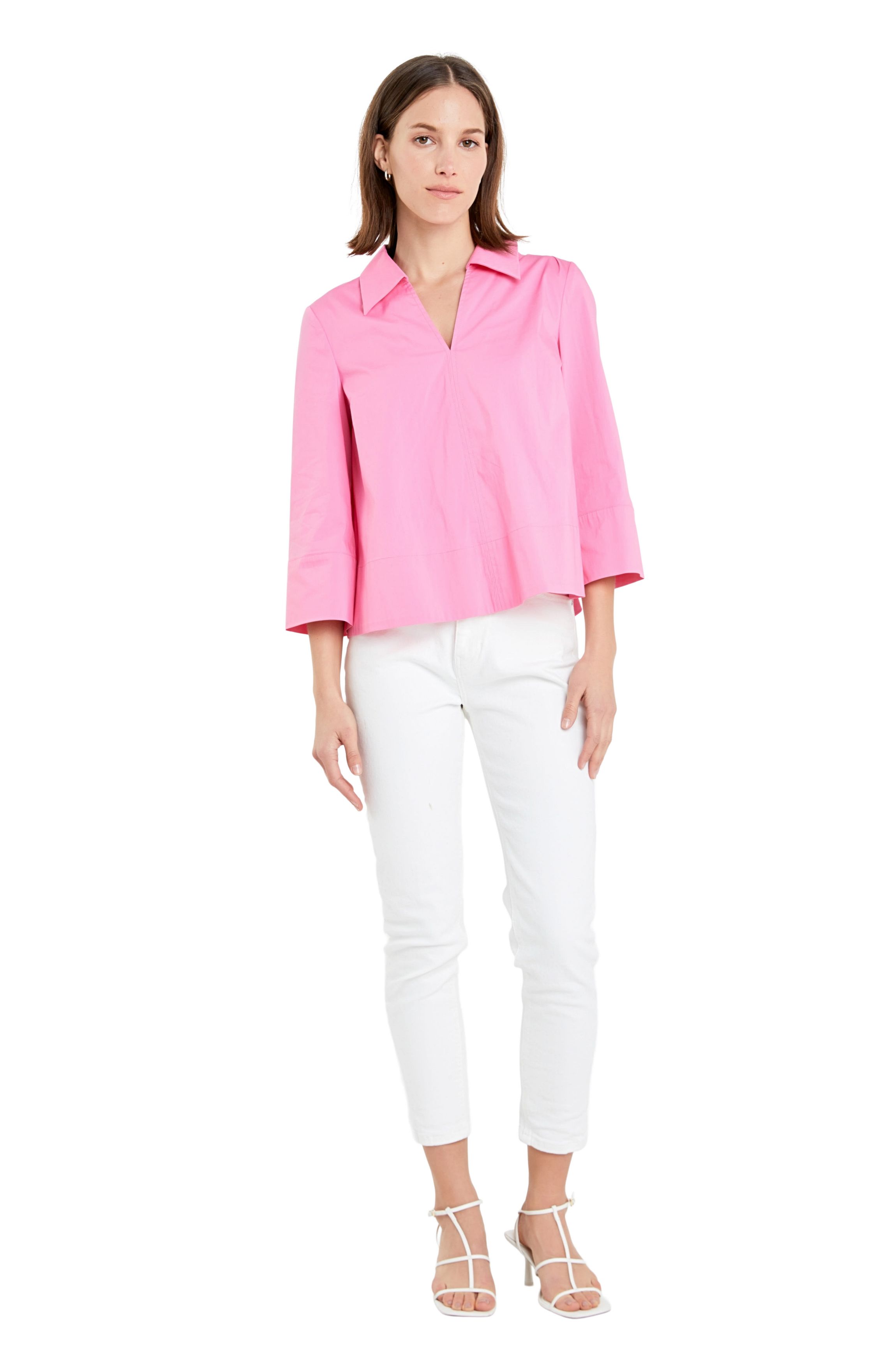 A-Line Kaftan Collar Top