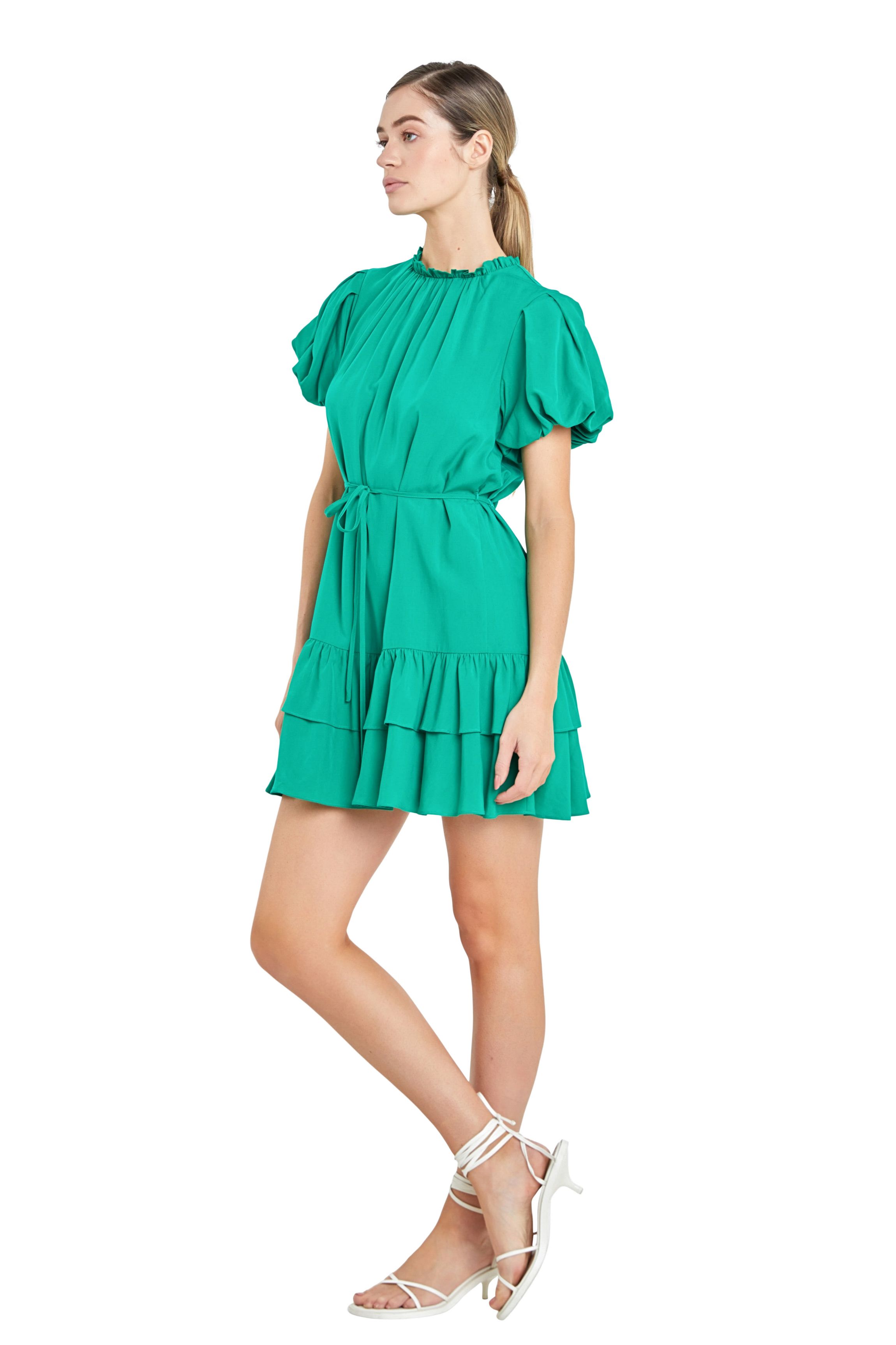 Skinny Belted Mini Dress