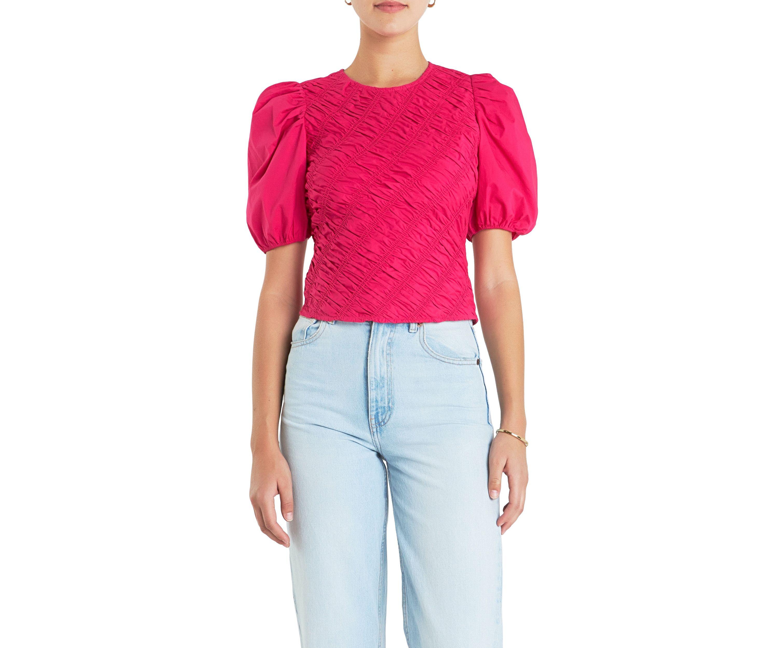 Asymmetrical Smocked Top