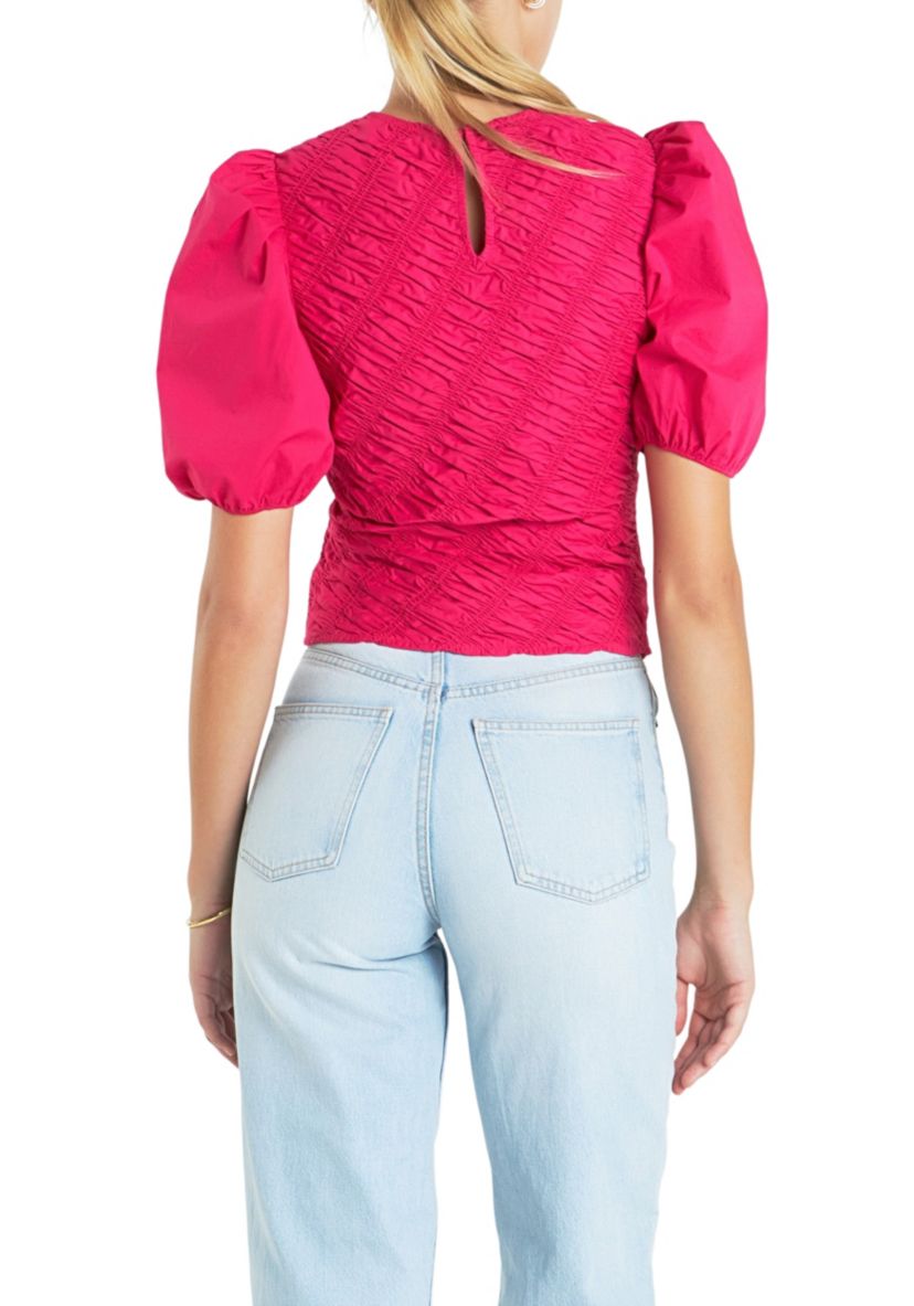 Asymmetrical Smocked Top