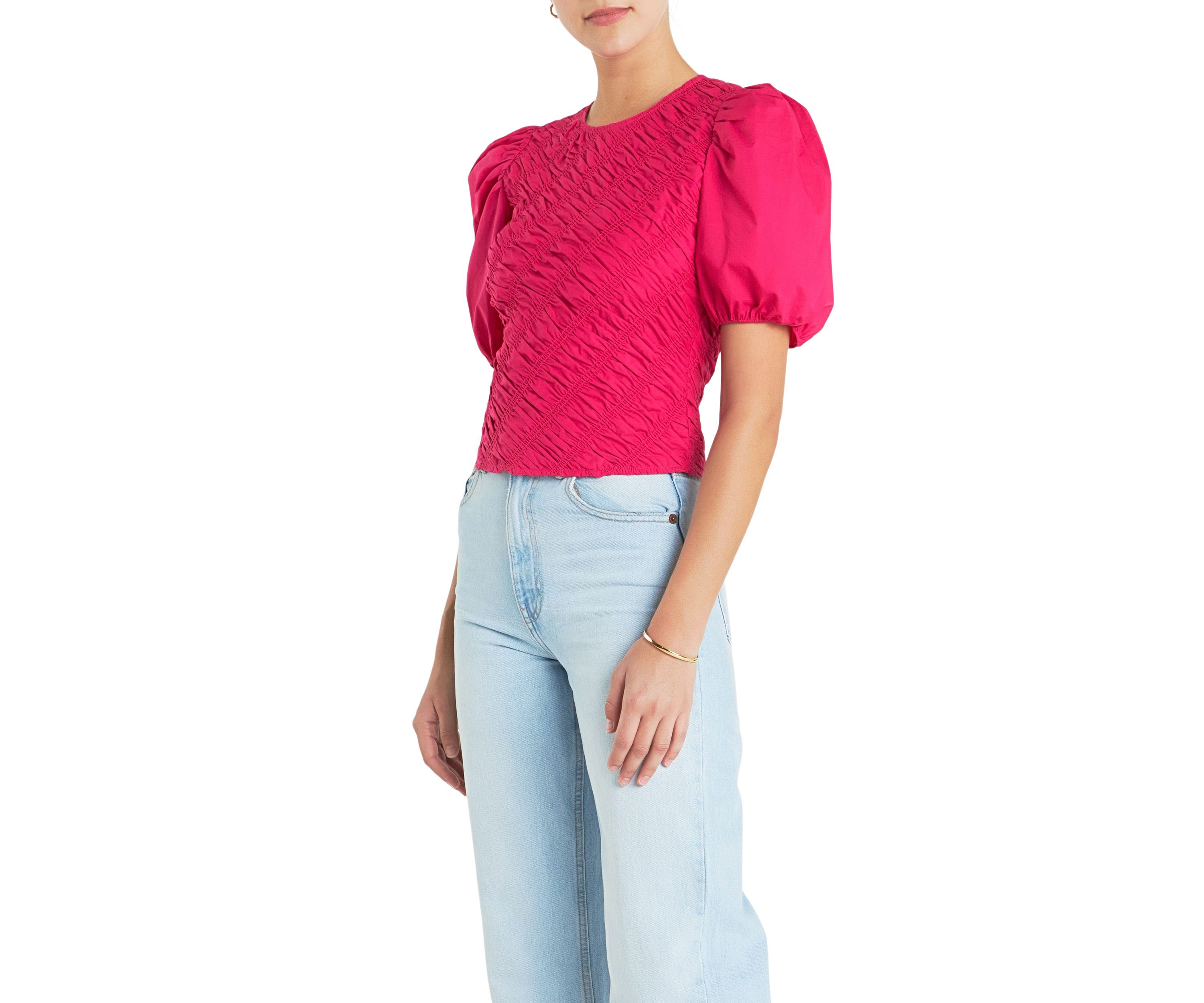 Asymmetrical Smocked Top