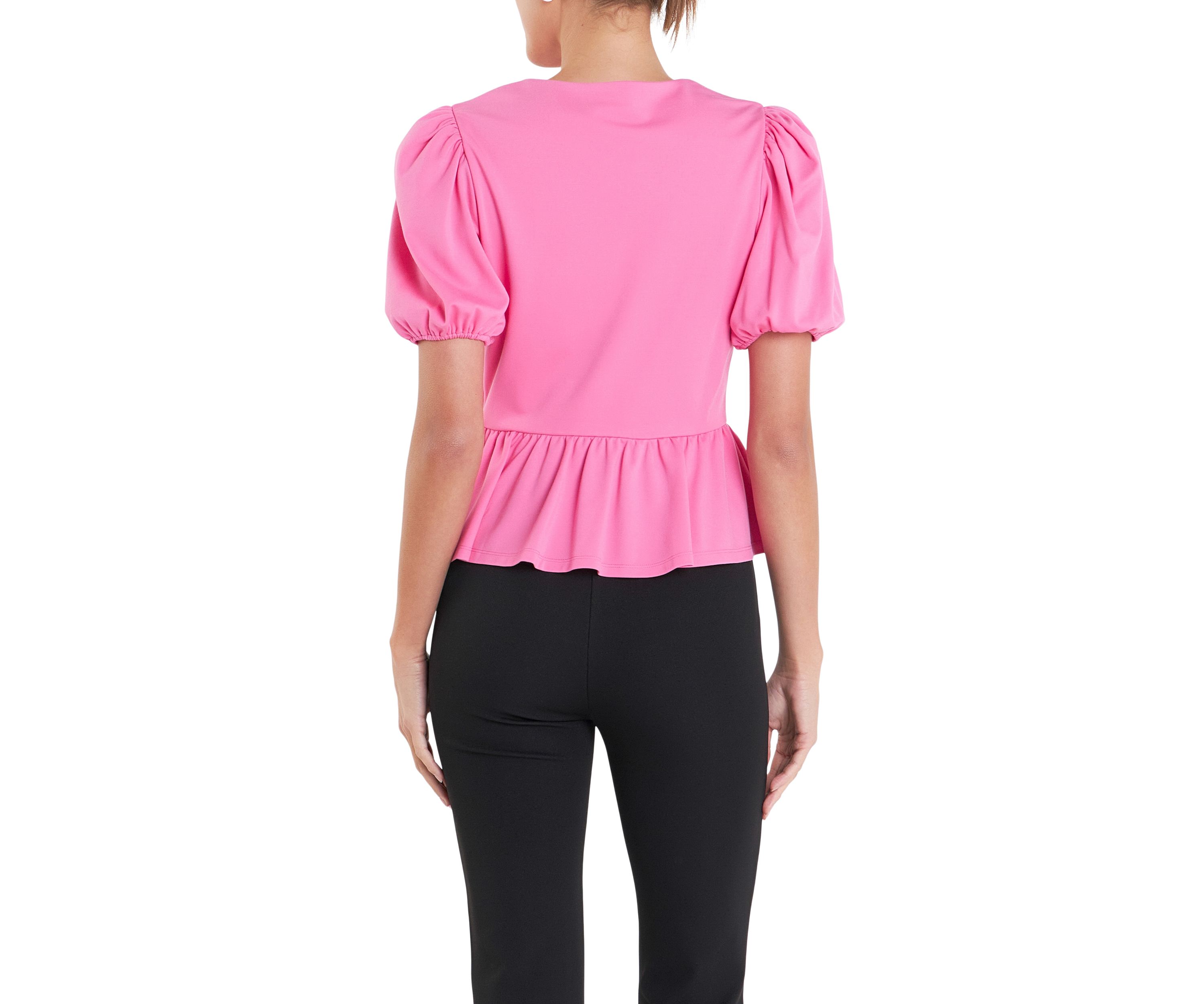 Puff Sleeve Knit Top